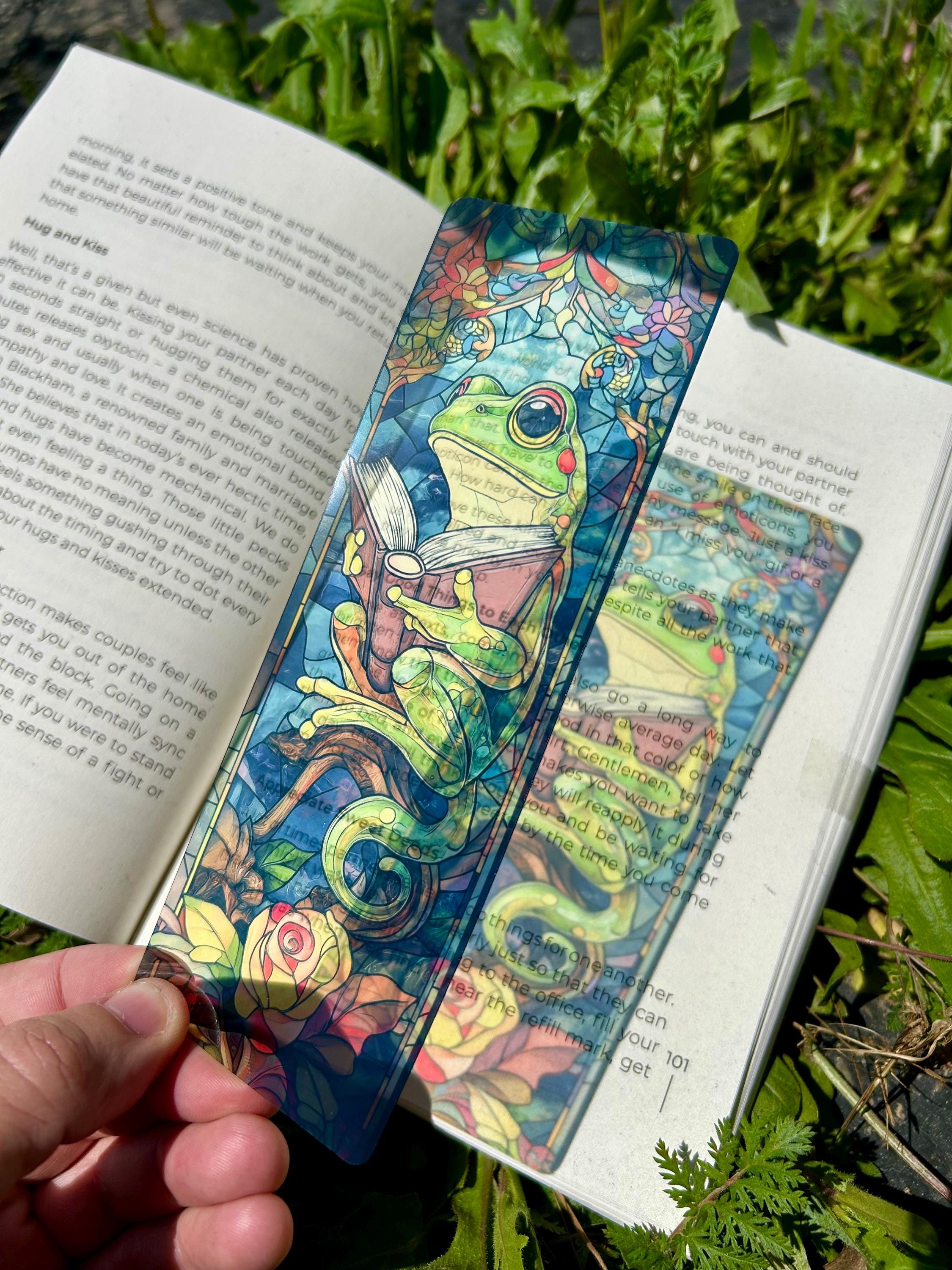 Librarian Frog Bookmark - Whimsical Bookish Frog, Cute Reading Toad, Cottagecore Aesthetic, Unique Gift for Book Lovers & Bibliophiles