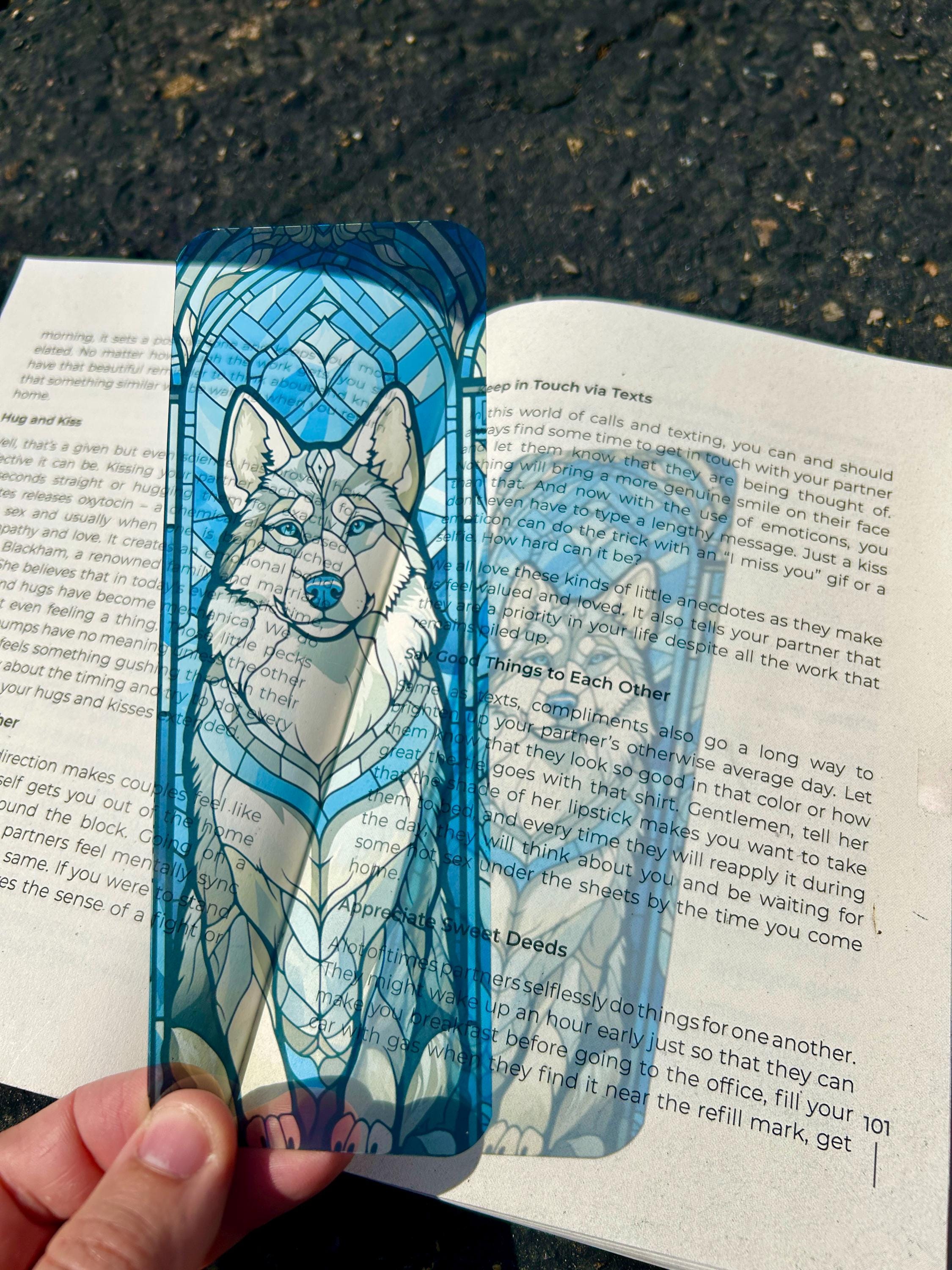 Snow Husky Bookmark – Arctic Husky Gift, Winter Wonderland Art, Perfect Gift for Husky Lovers
