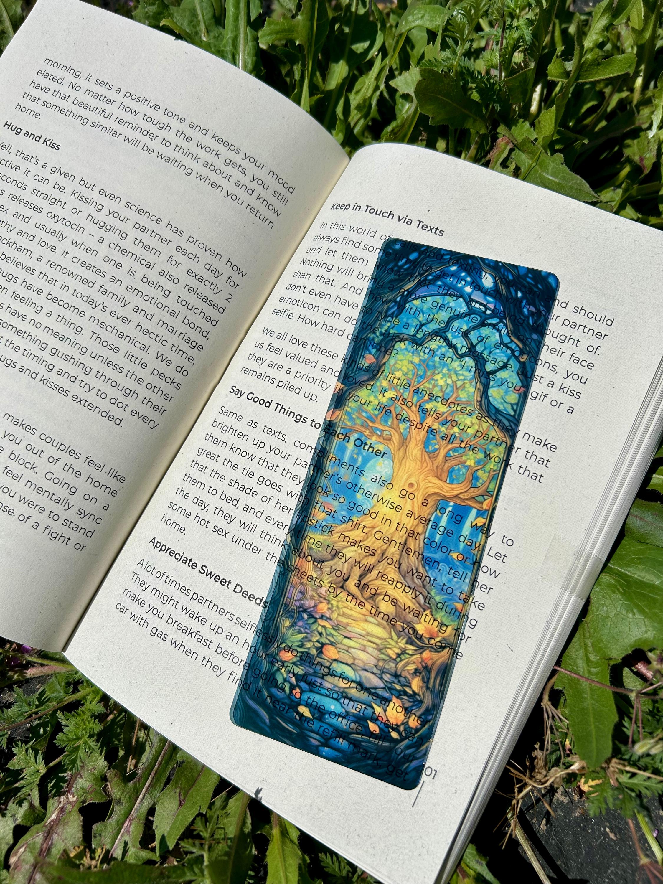 Fantasy Adventure Tree Bookmark – Enchanted Woodland Design, Mystical Tree of Life, Perfect Gift for Book Worms and Fantasy Enthusiasts