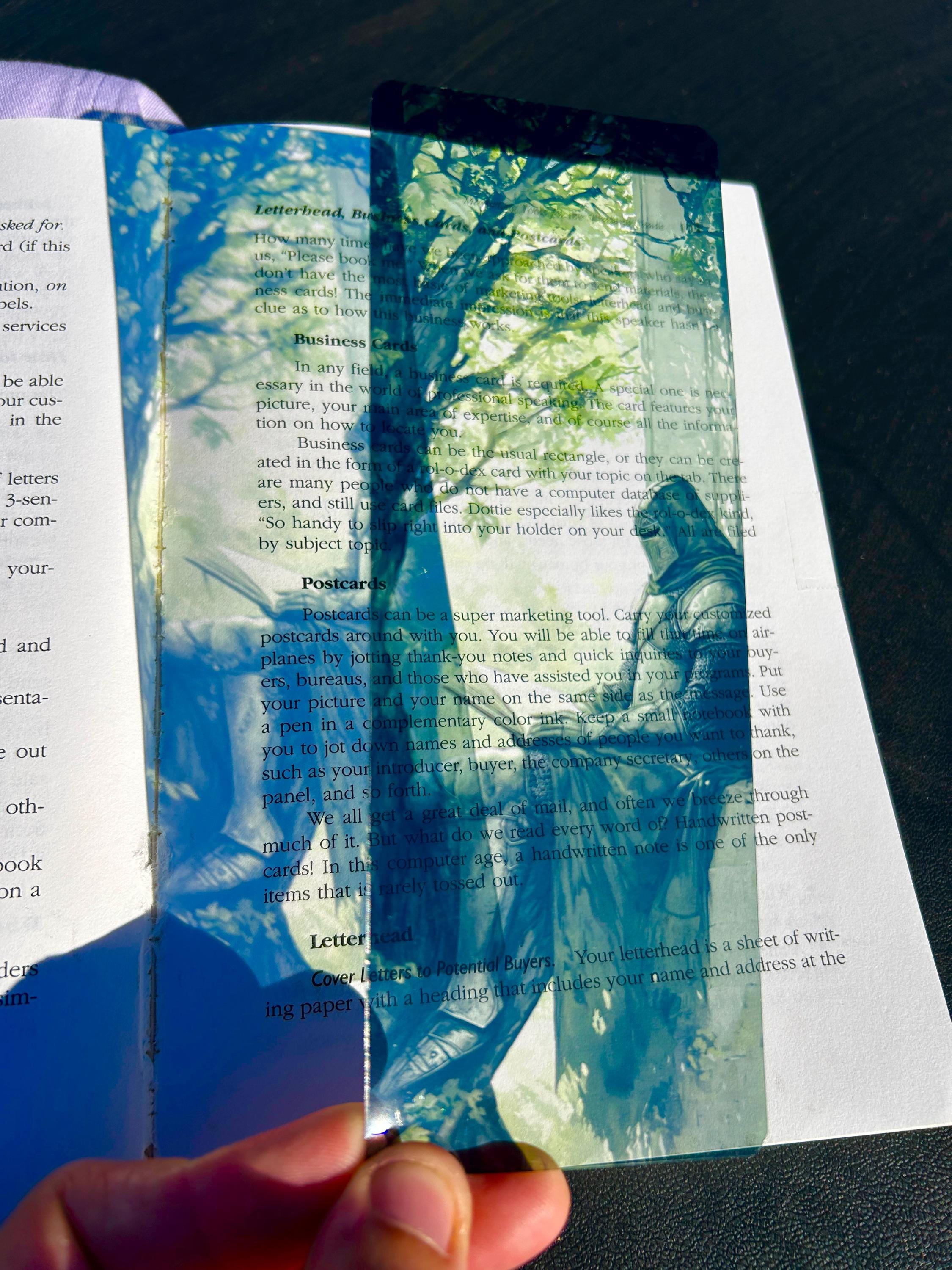 Knight Resting Under Tree Bookmark – Medieval Fantasy Armor Art, Peaceful Solitude Reading Gift for Book Lovers