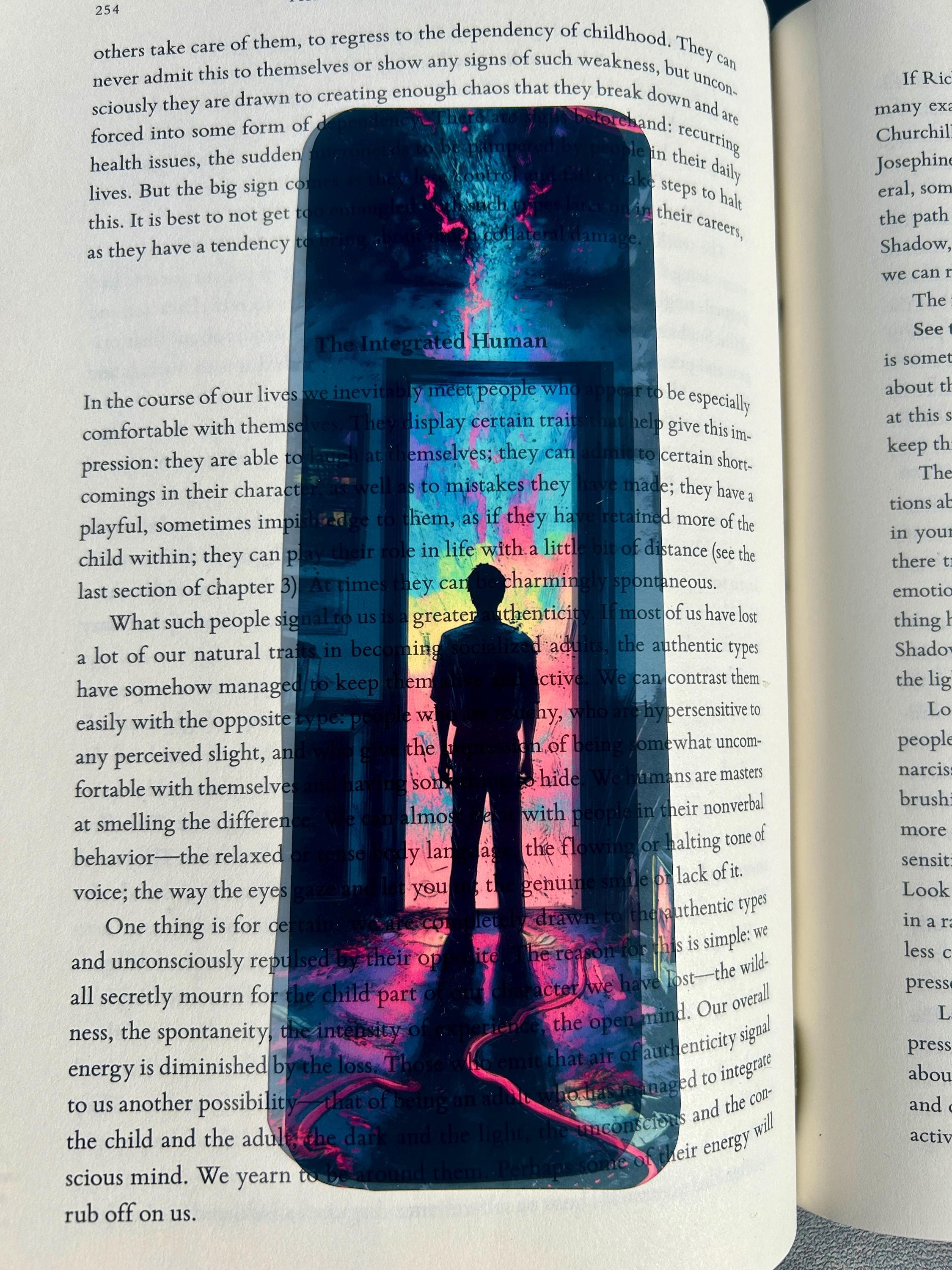 Norman Bates Surreal Explosion Bookmark – Shattering in Neon Vortex | Abstract Horror Bookmark for Thriller & Film Fans