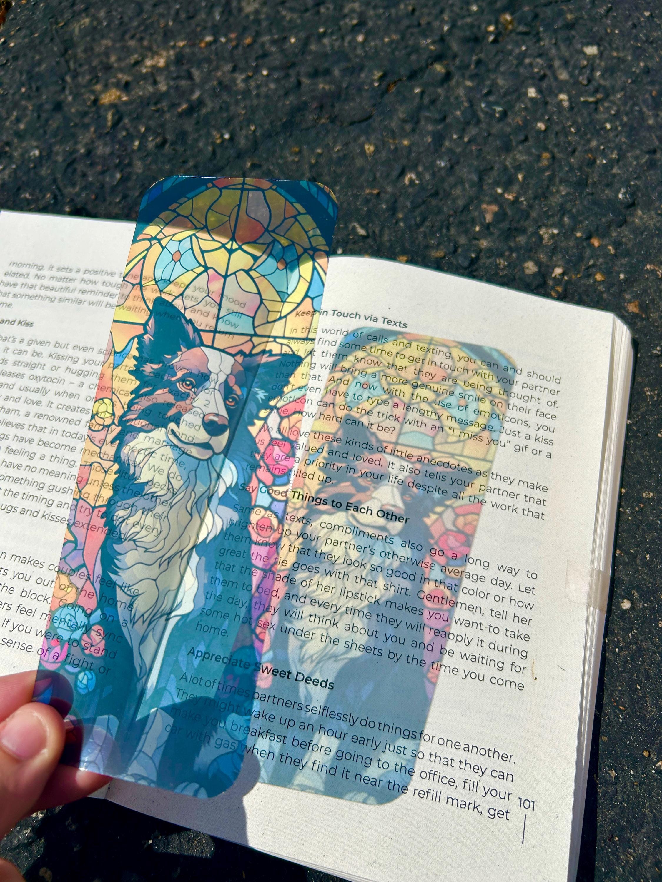Stained Glass Border Collie Bookmark – Unique Gift for Dog Lovers, Handcrafted Border Collie Gift