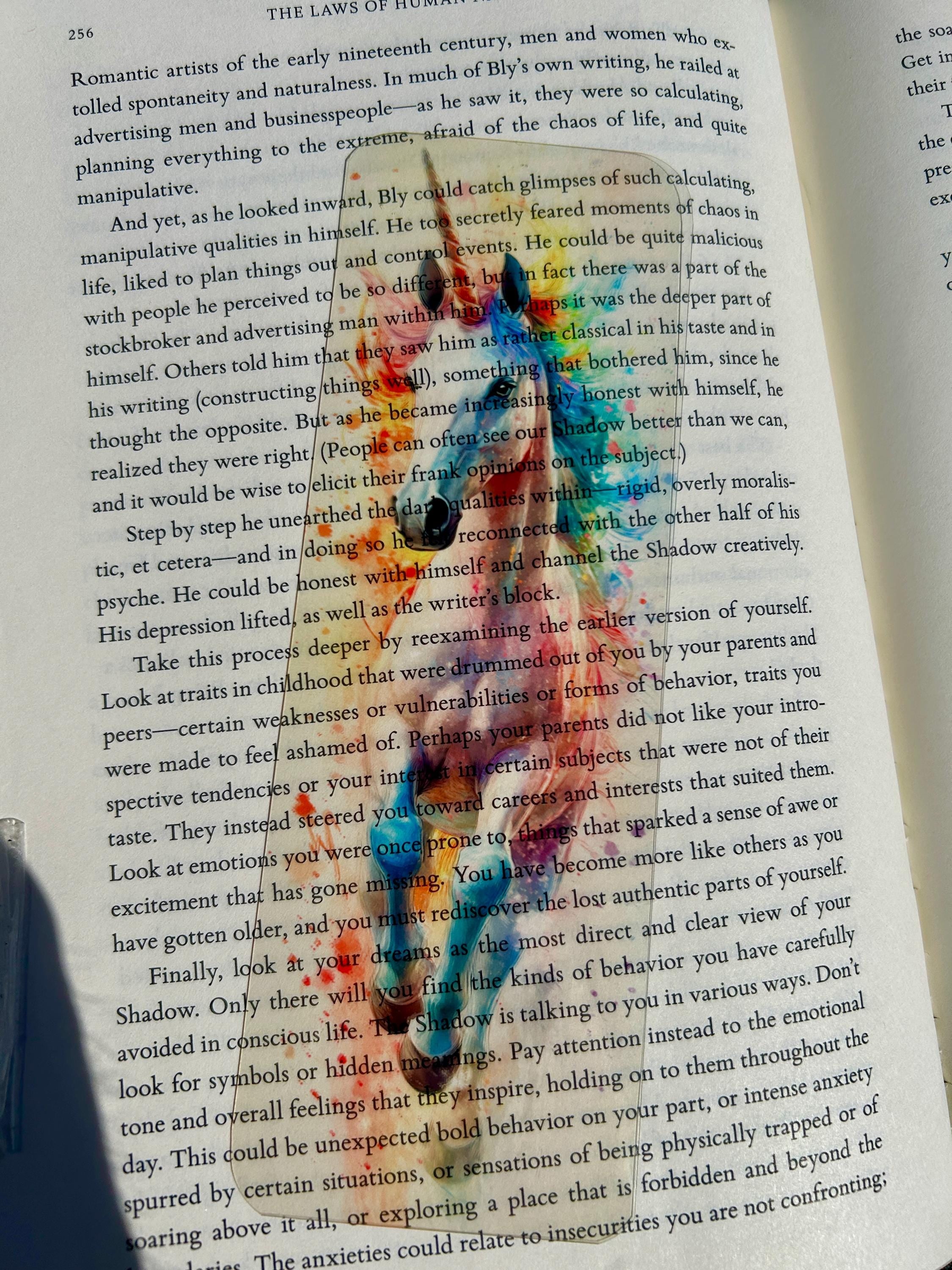 Crystal Unicorn Bookmark in Impressionist Style with Soft Pastels and Dreamy Light – Horse Fantasy Art for Magic Lovers, Readers