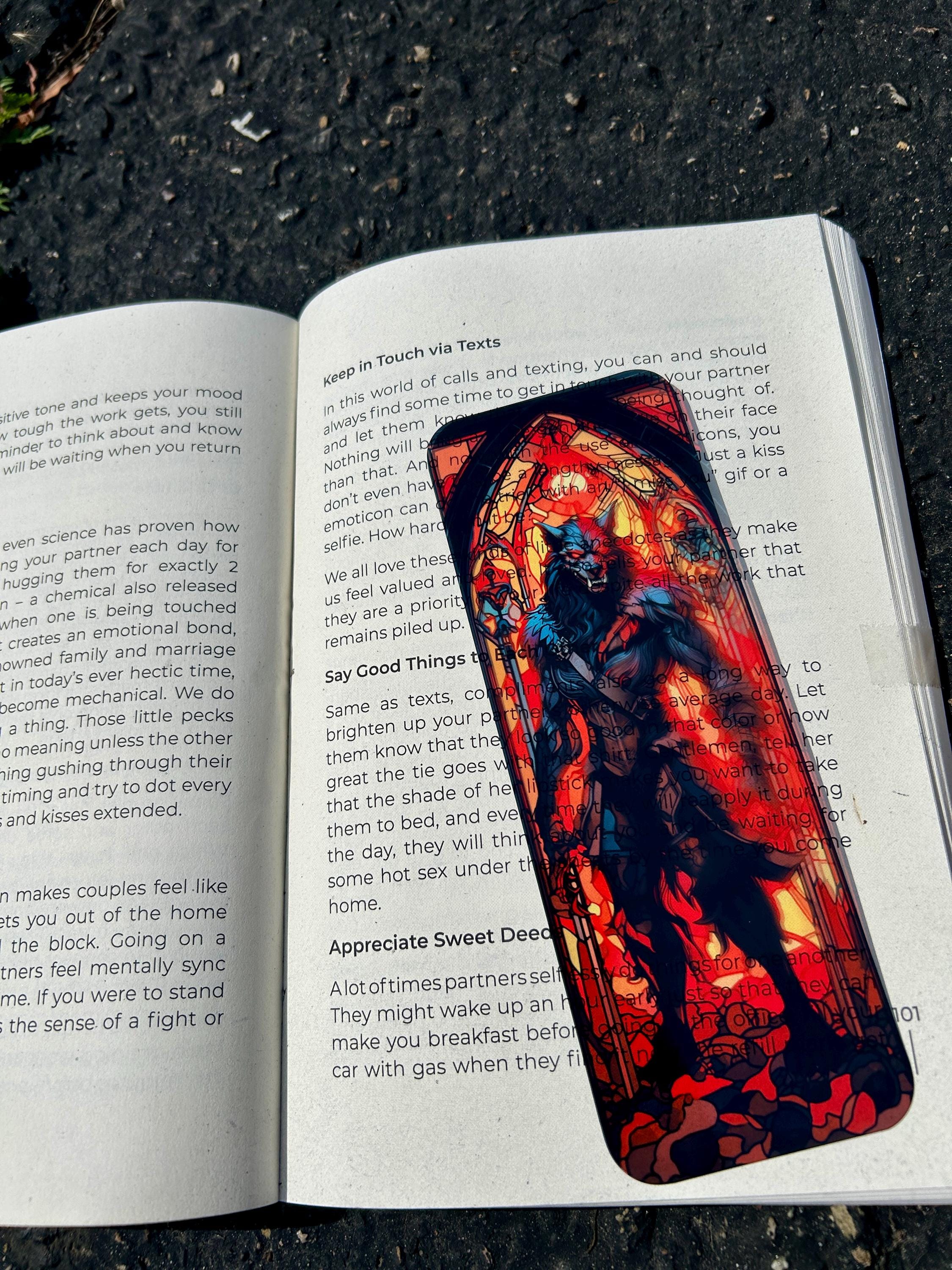 Demon Werewolf from Hell Bookmark – Dark Fantasy Horror Art, Gothic Beast Design, Spooky Book Lover Gift for Supernatural Fans