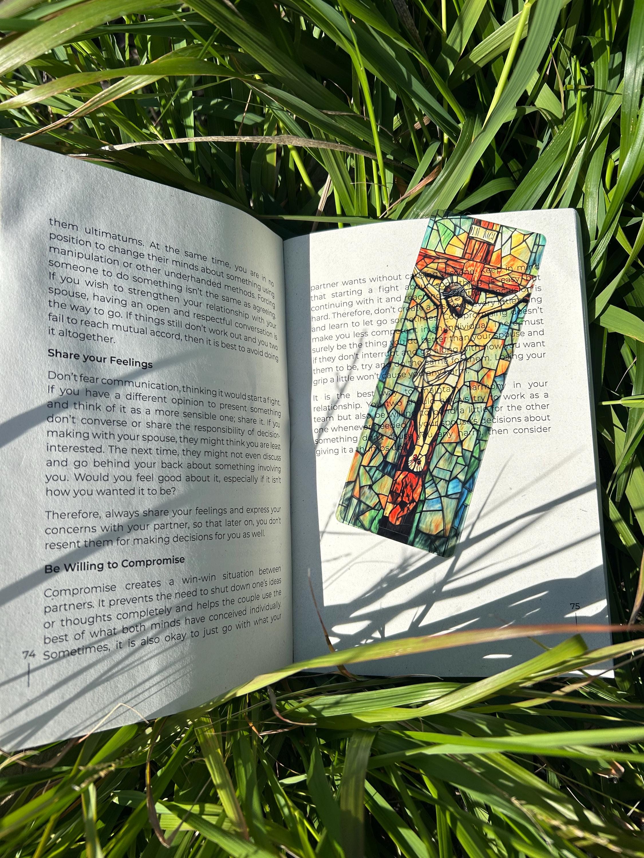 Jesus Bookmark – Handmade Christian Bookmark, Religious Gift for Book Lovers, Faith-Inspired Page Marker, Bible Bookmark, Spiritual Gift