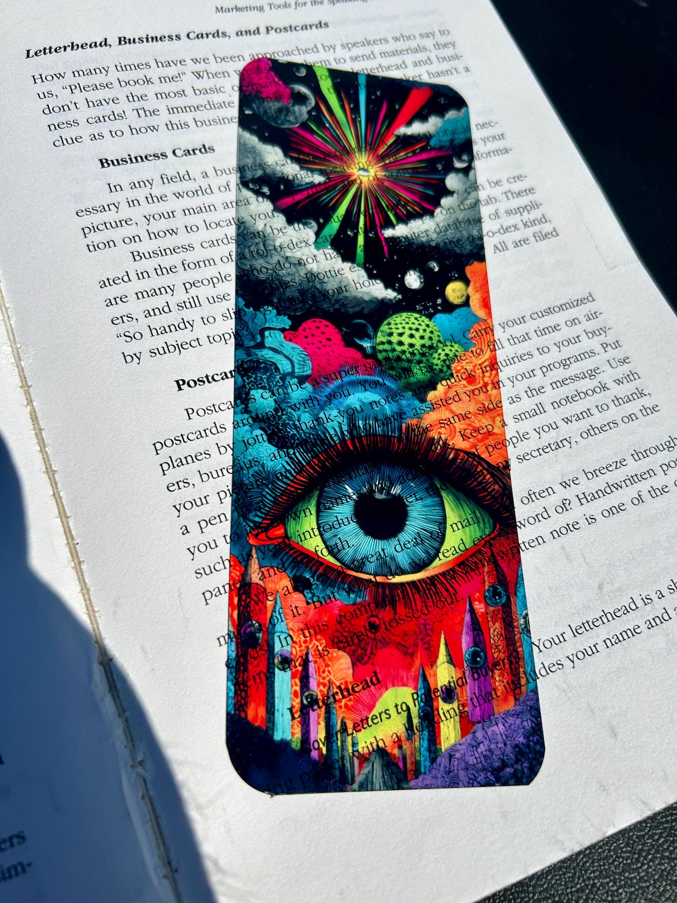 All-Seeing Eye Bookmark – Mystical Illuminati, Night Scene Art for Readers, Writers & Spiritual Seekers