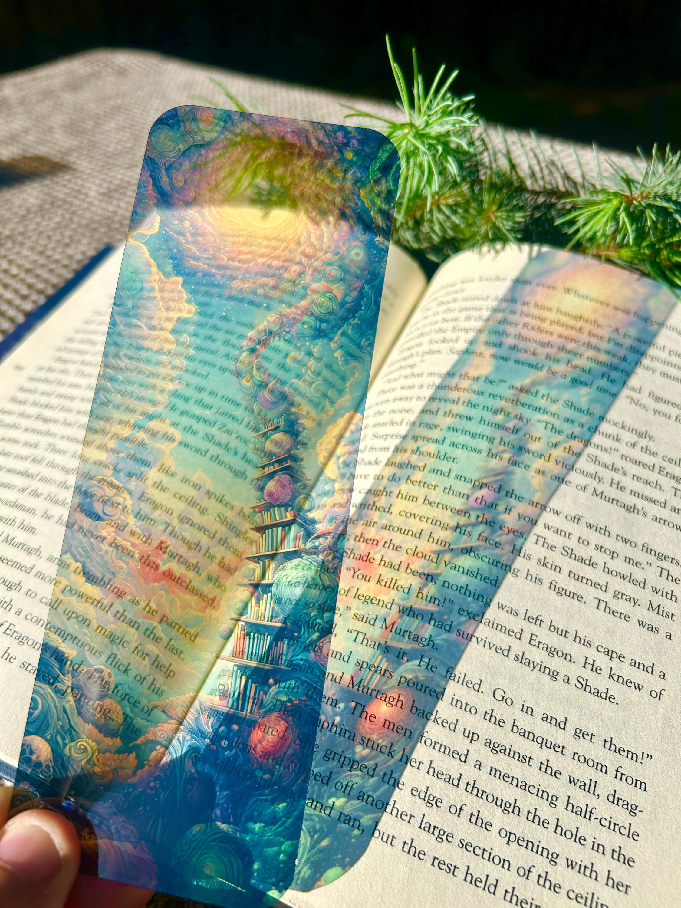 Fantasy Tower Bookmark – Dreamy Galaxy Stained Glass-Style Bookmark for Book Lovers & Fantasy Readers