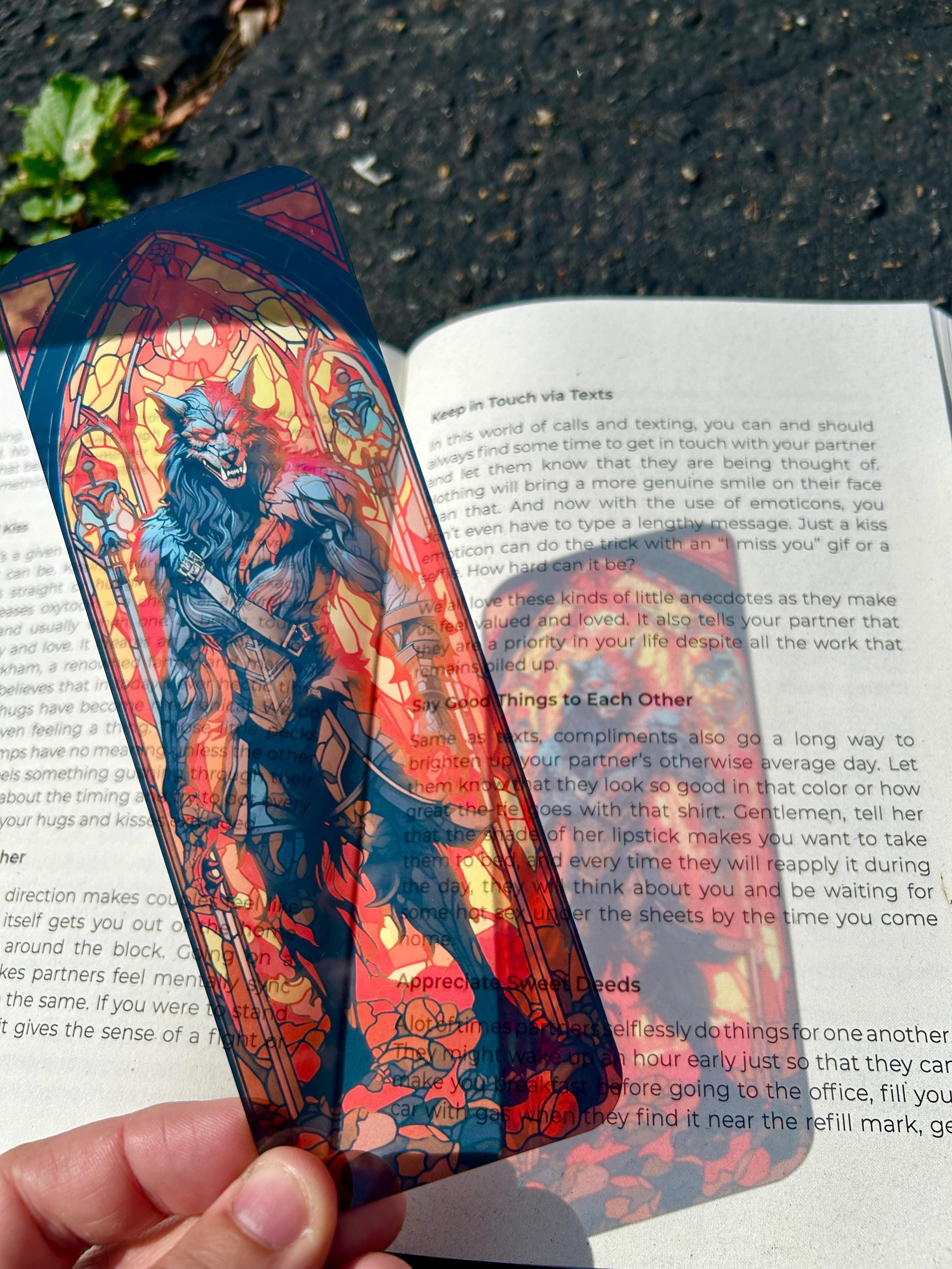 Demon Werewolf from Hell Bookmark – Dark Fantasy Horror Art, Gothic Beast Design, Spooky Book Lover Gift for Supernatural Fans