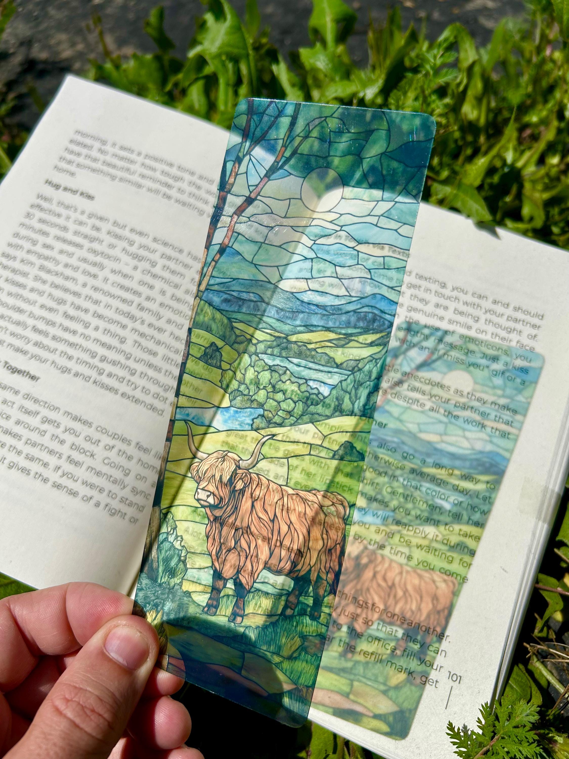Highland Cattle Long Horn Cow Bookmark - Rustic Farm Animal Book Accessory, Unique Cow Lover Gift, Country Style Bookmark for Bookworms