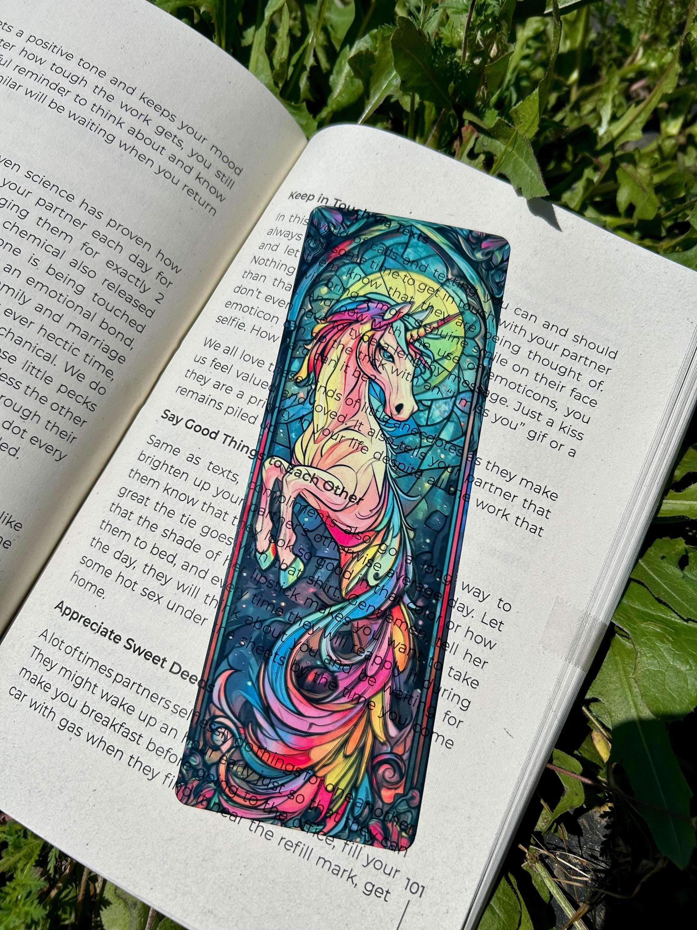 Mystical Rainbow Unicorn Bookmark - Enchanted Fantasy Art, Magical Unicorn Gift, Colorful Book Lover Keepsake, Unicorn Lovers