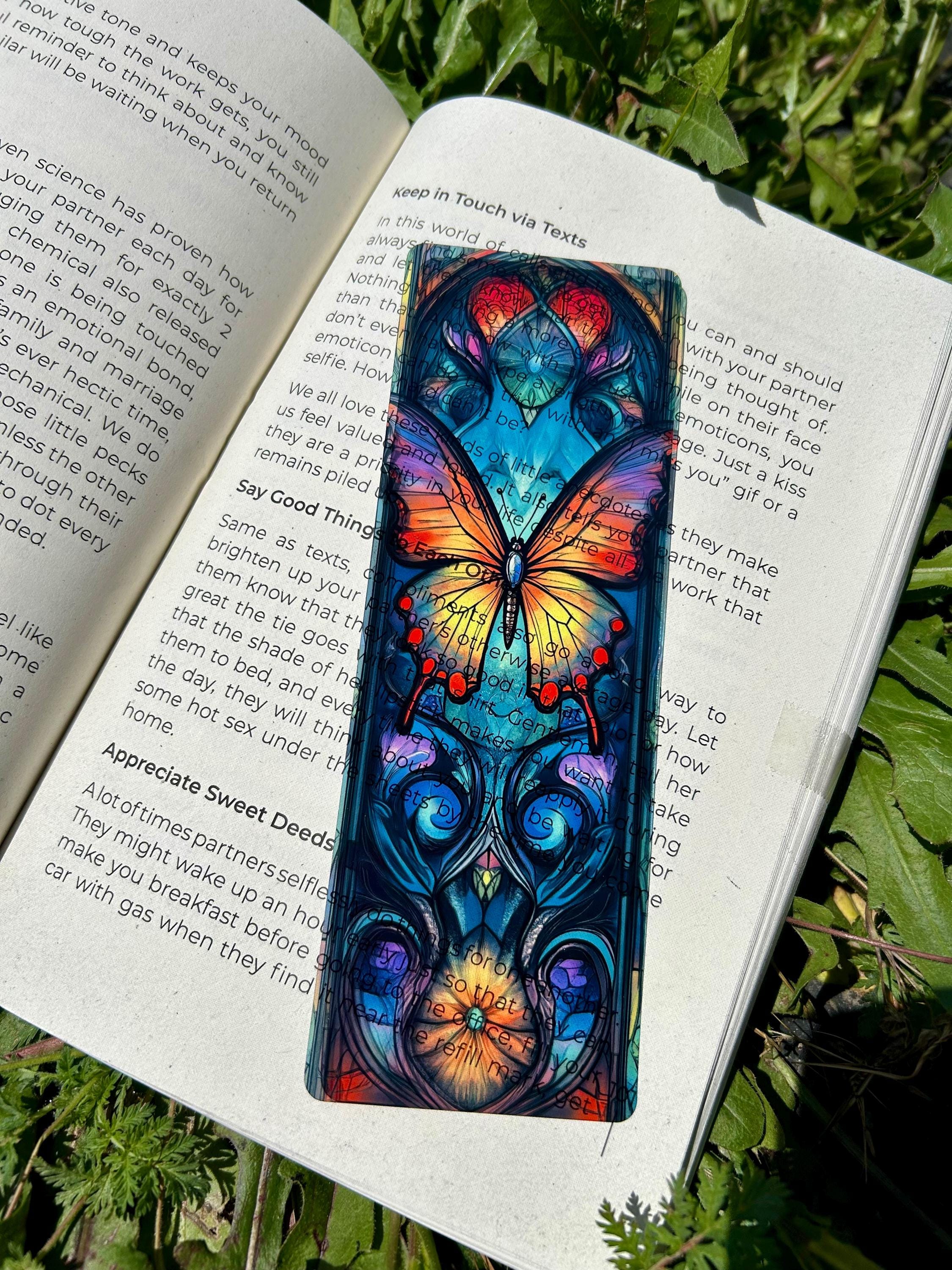 Magical Butterfly Bookmark - Vibrant Wings, Whimsical Butterfly Art, Nature-Inspired Gift for Book Lovers & Butterfly Enthusiasts