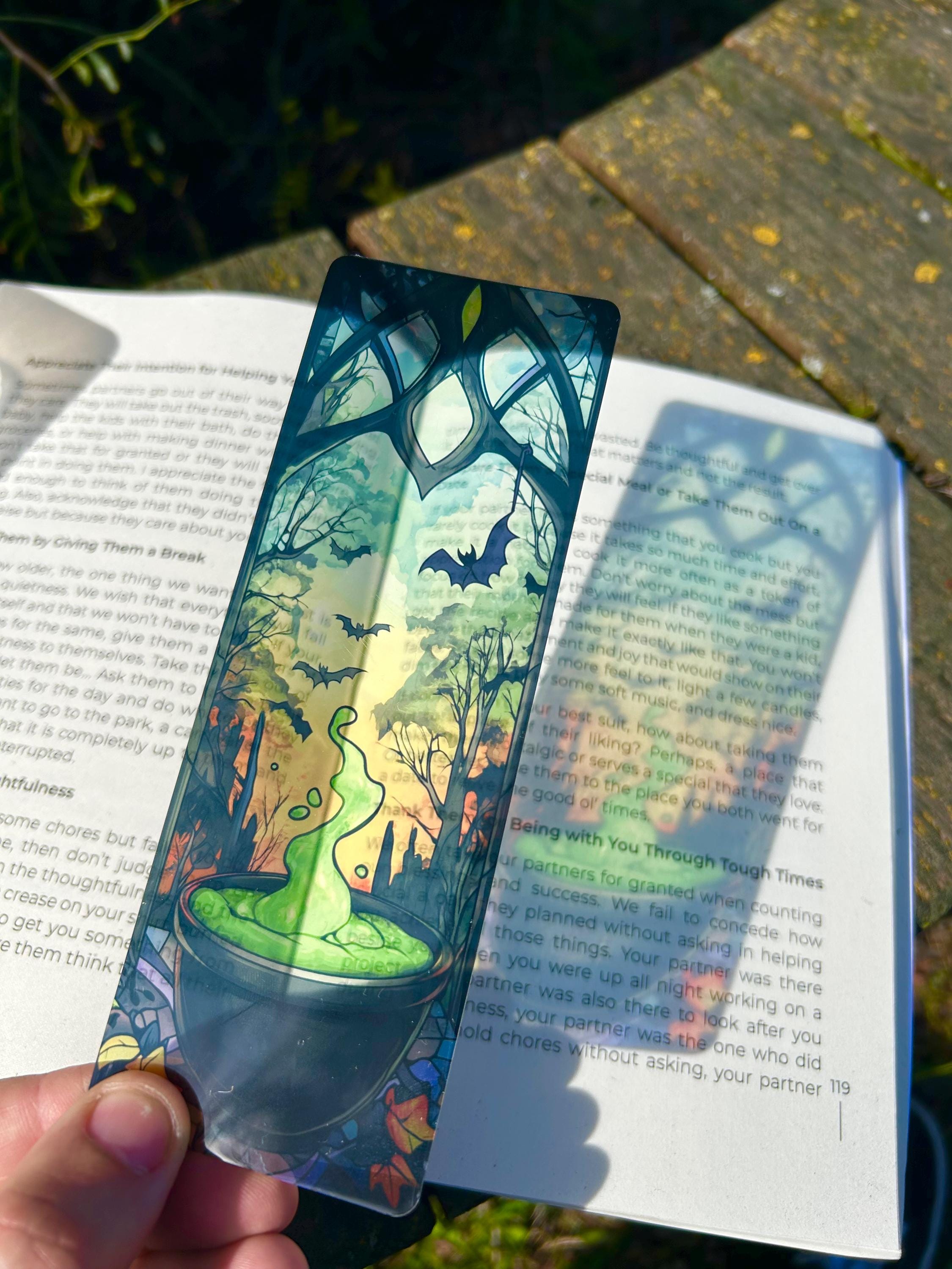 Spooky Halloween Bookmark - Witch, Pumpkin & Ghost Design - Handmade Halloween Book Marker