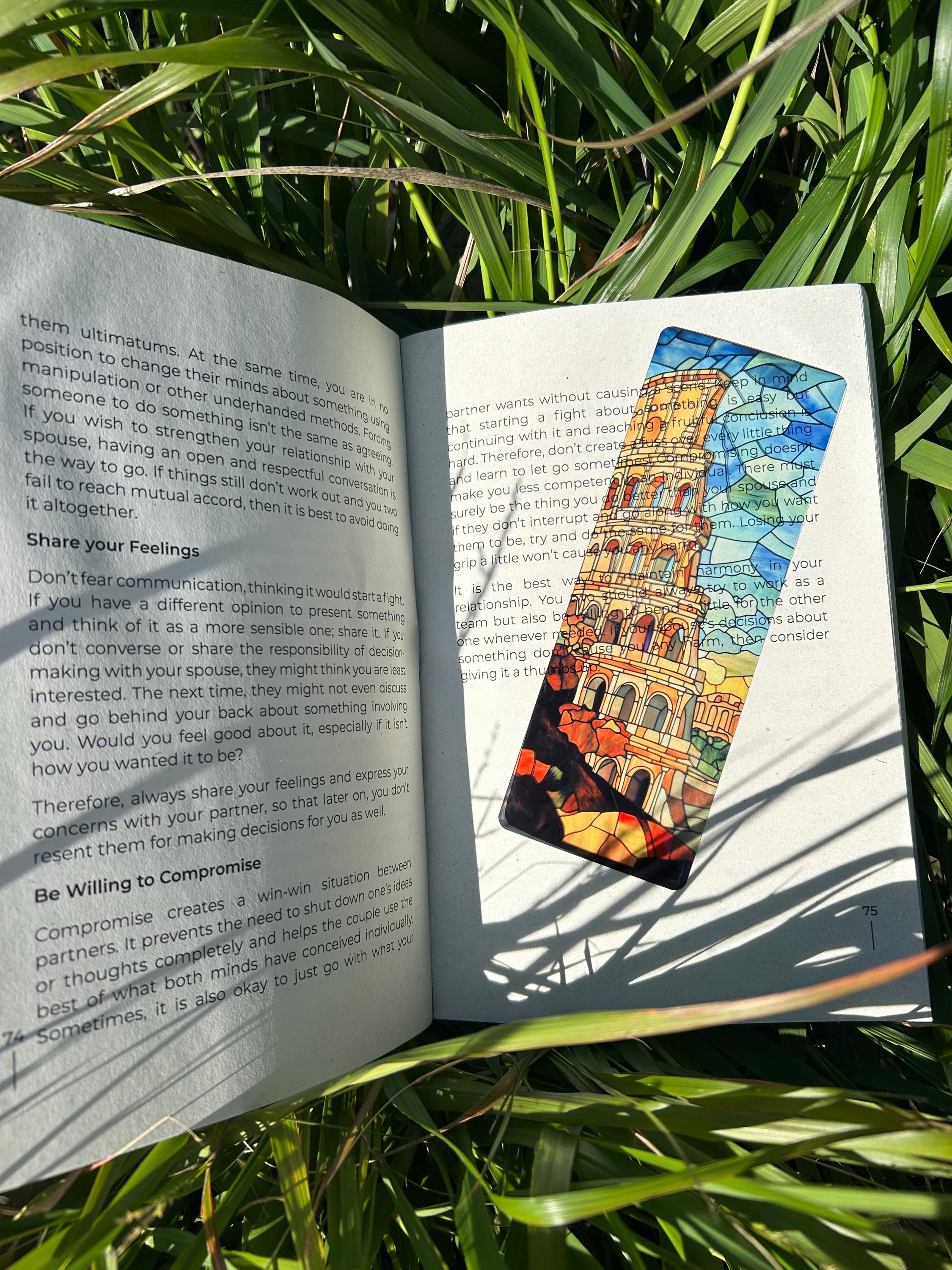 Colosseum Rome Bookmark – Handmade Italy Souvenir, Ancient Rome Page Marker, Travel Gift, Historic Landmark Bookmark, Book Lover Gift