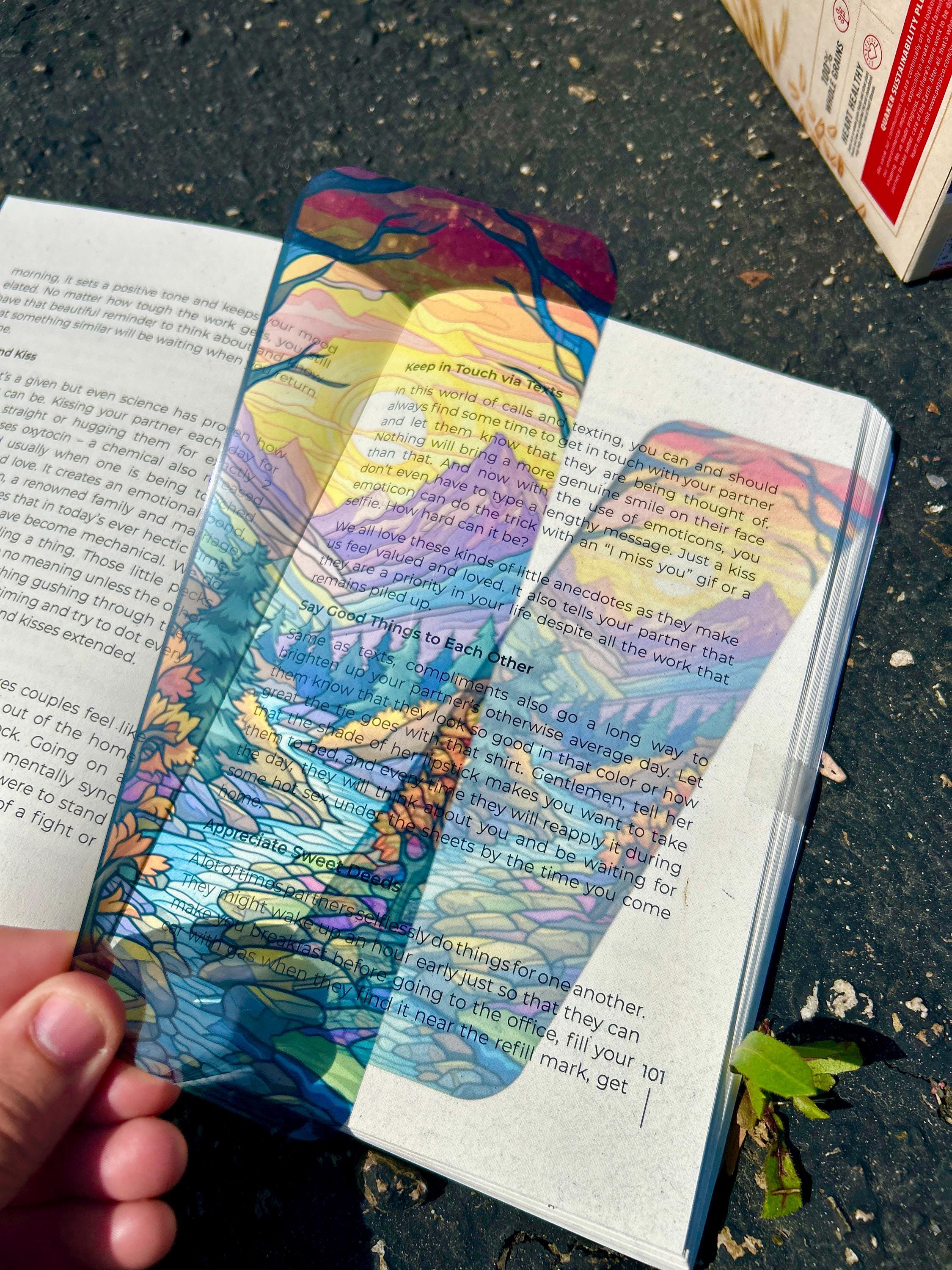 Sunset in Nature Bookmark – Tranquil Landscape Art, Serene Sunset Scene, Perfect Gift for Nature Lovers & Bookworms