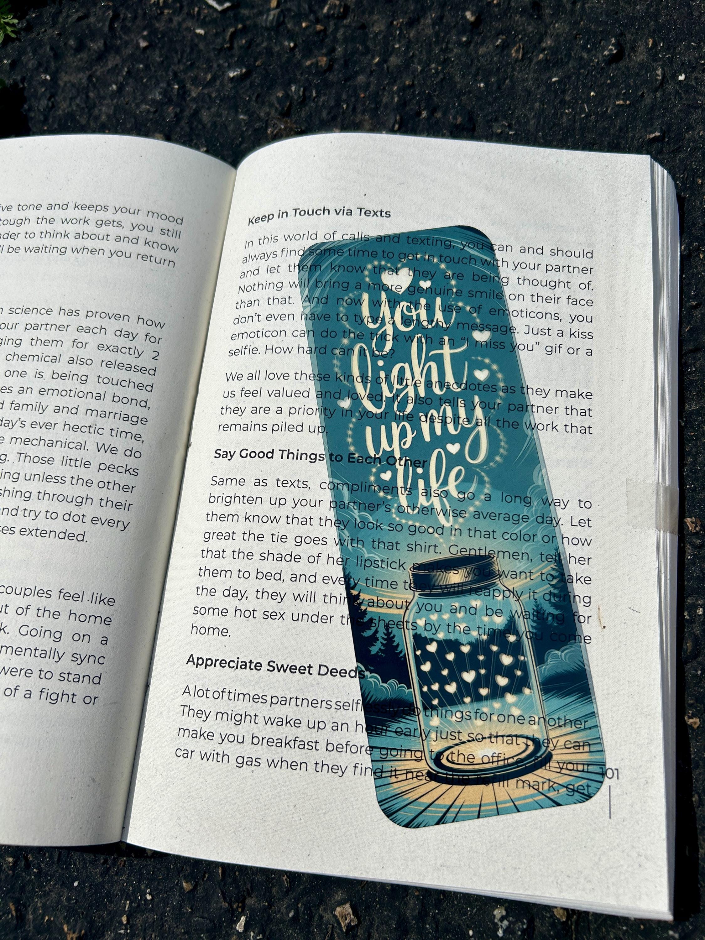 You Light Up My Life Bookmark – Firefly Mason Jar Design, Whimsical Gift for Book Lovers & Nature Enthusiasts