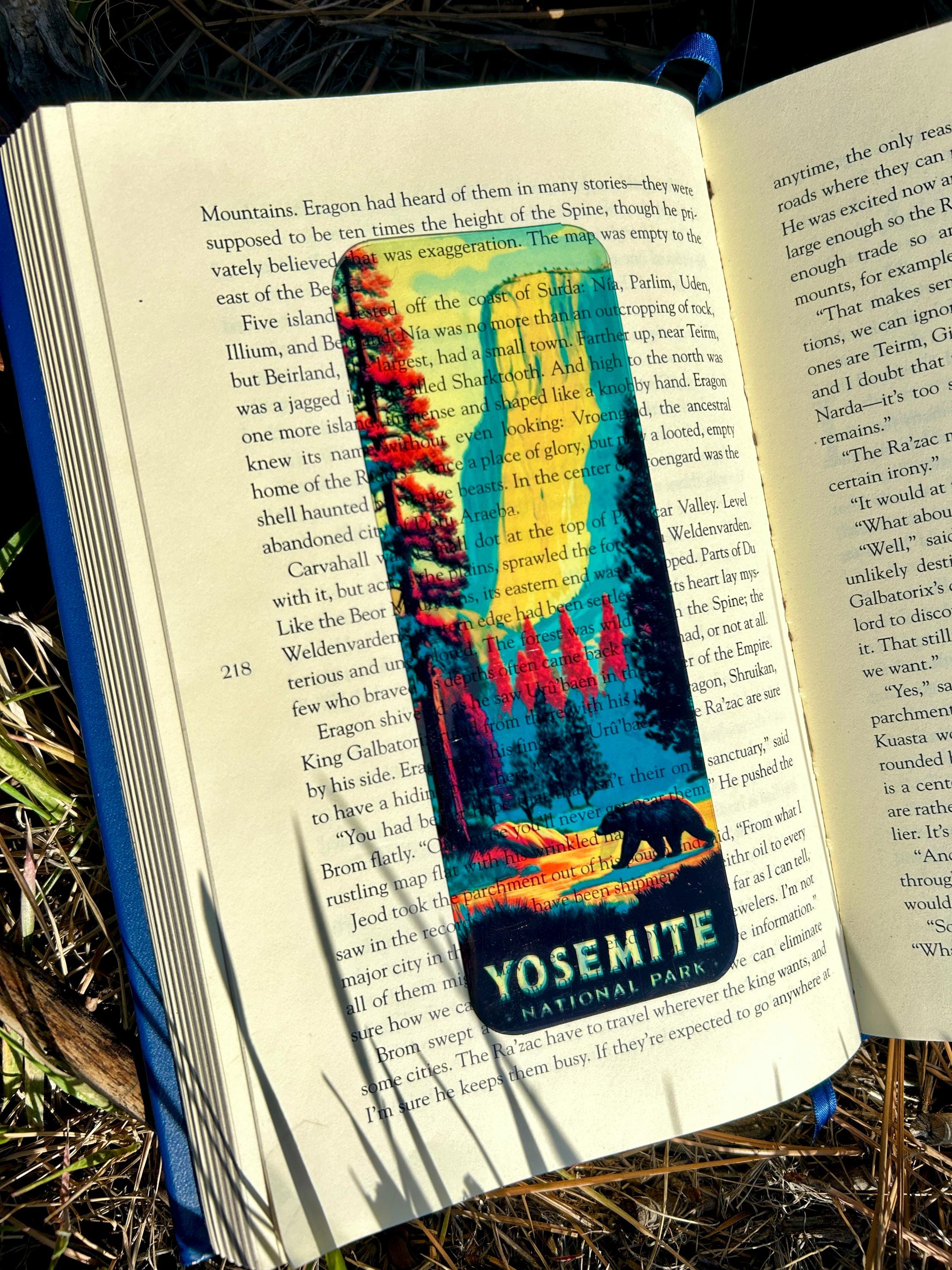 Yosemite National Park Suncatcher Bookmark, Scenic Mountain Landscape Bookmark, Nature Lover Gift, Adventure Travel Bookmark