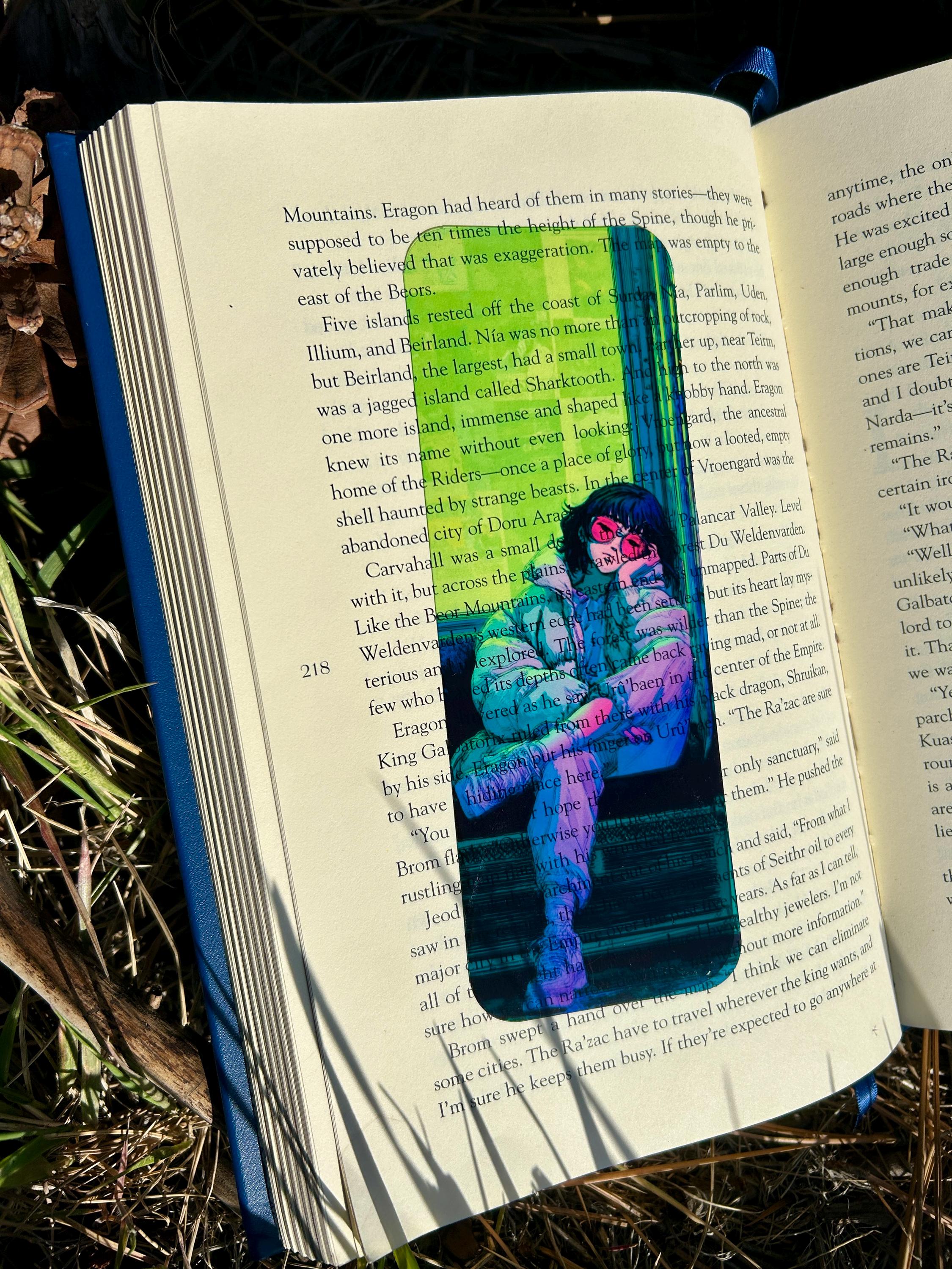 Manga Bookmark, Aesthetic Anime Girl Manga Style Illustration, Reading Accessory for Book Lovers, Unique Stationery Gift, Colorful Manga Art