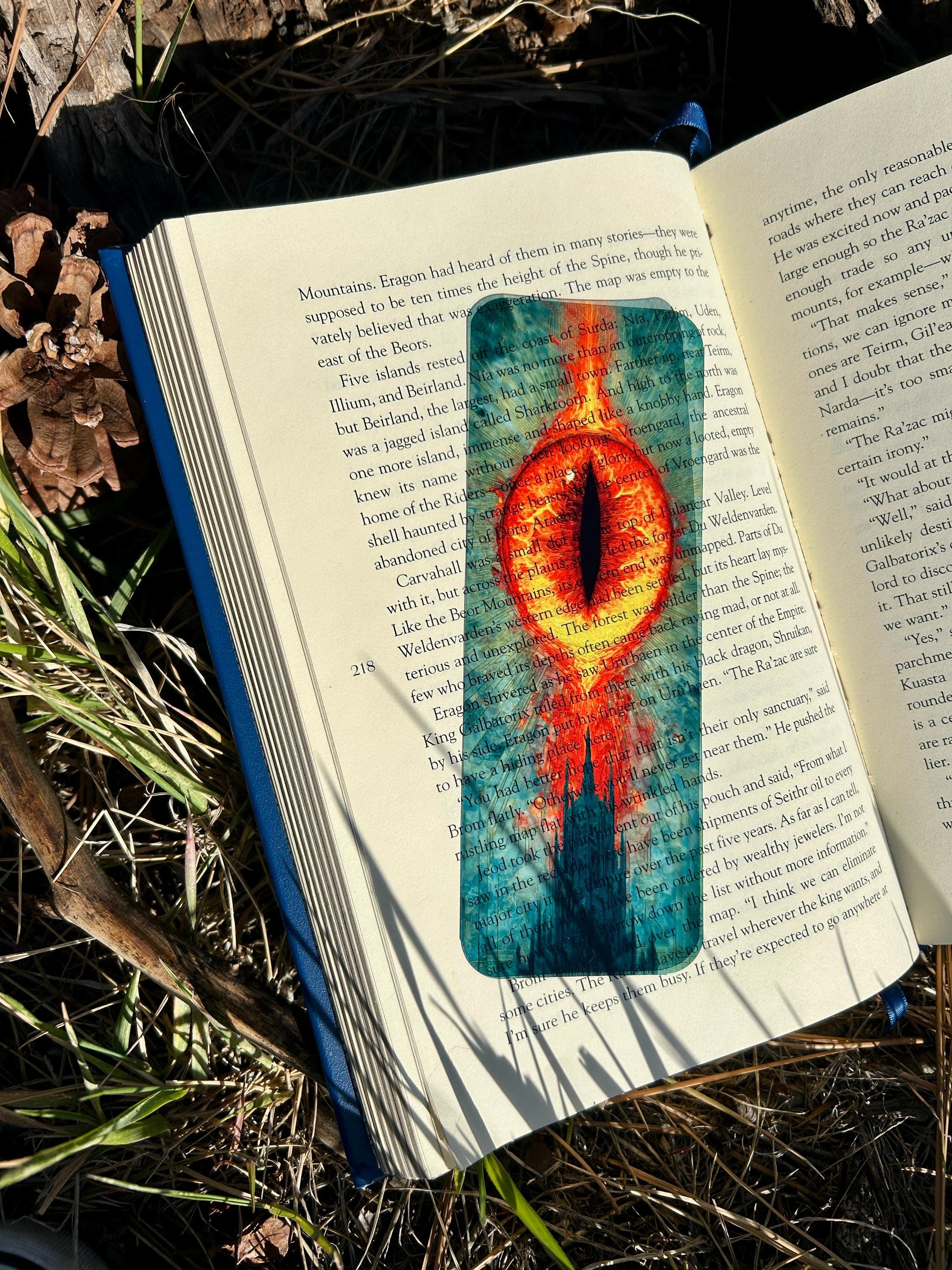 Fire Eye Tower Stained Glass Suncatcher, Fiery Watcher Fantasy Window Art, Epic Dark Realm Inspired Aesthetic, Mystical Power Symbol Decor