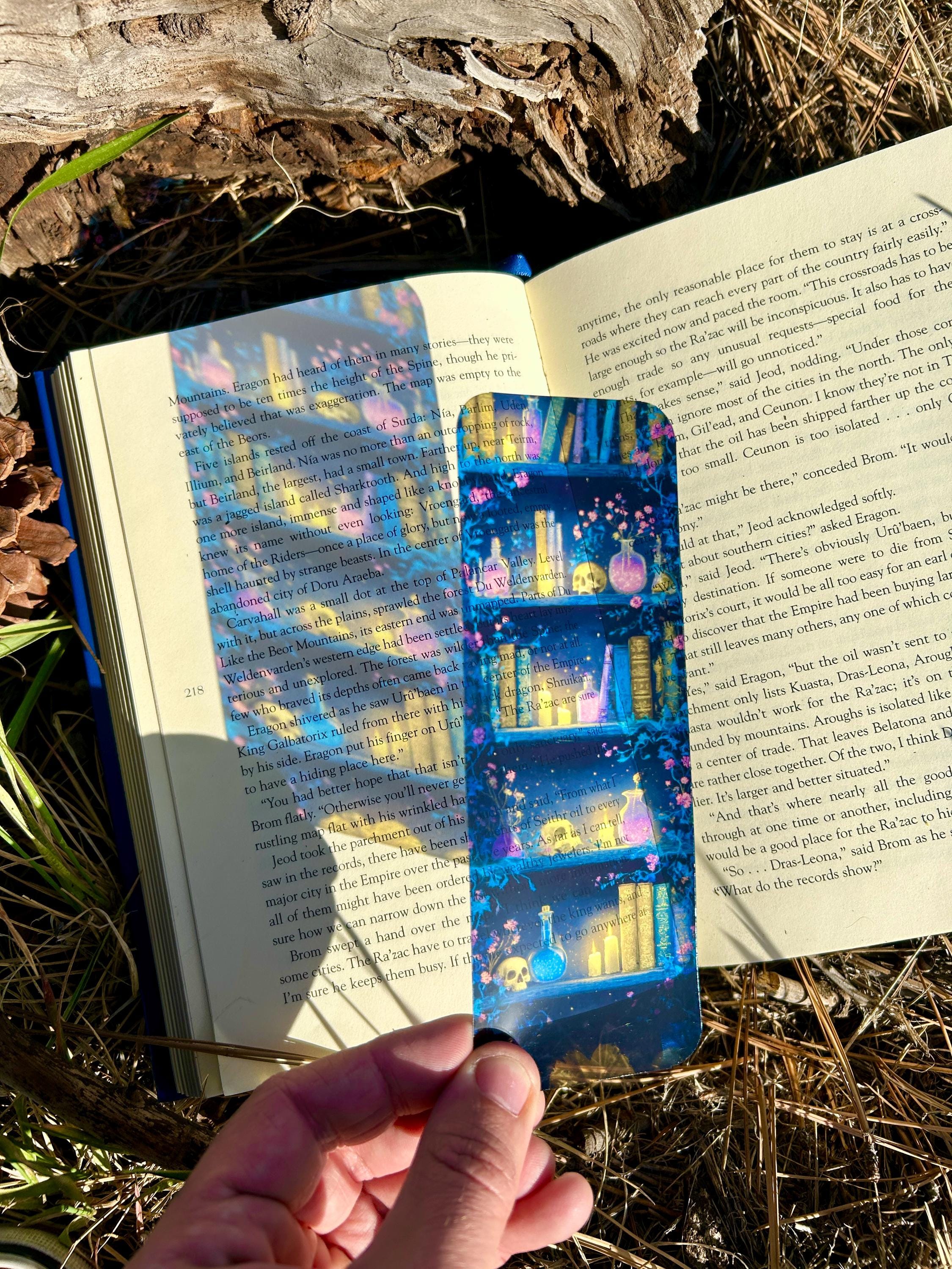 Miniature Magical Library Suncatcher Book Nook | Wooden Bookshelf Diorama Bookmark | Unique Book Lover Gift | Ancient Archive Fantasy