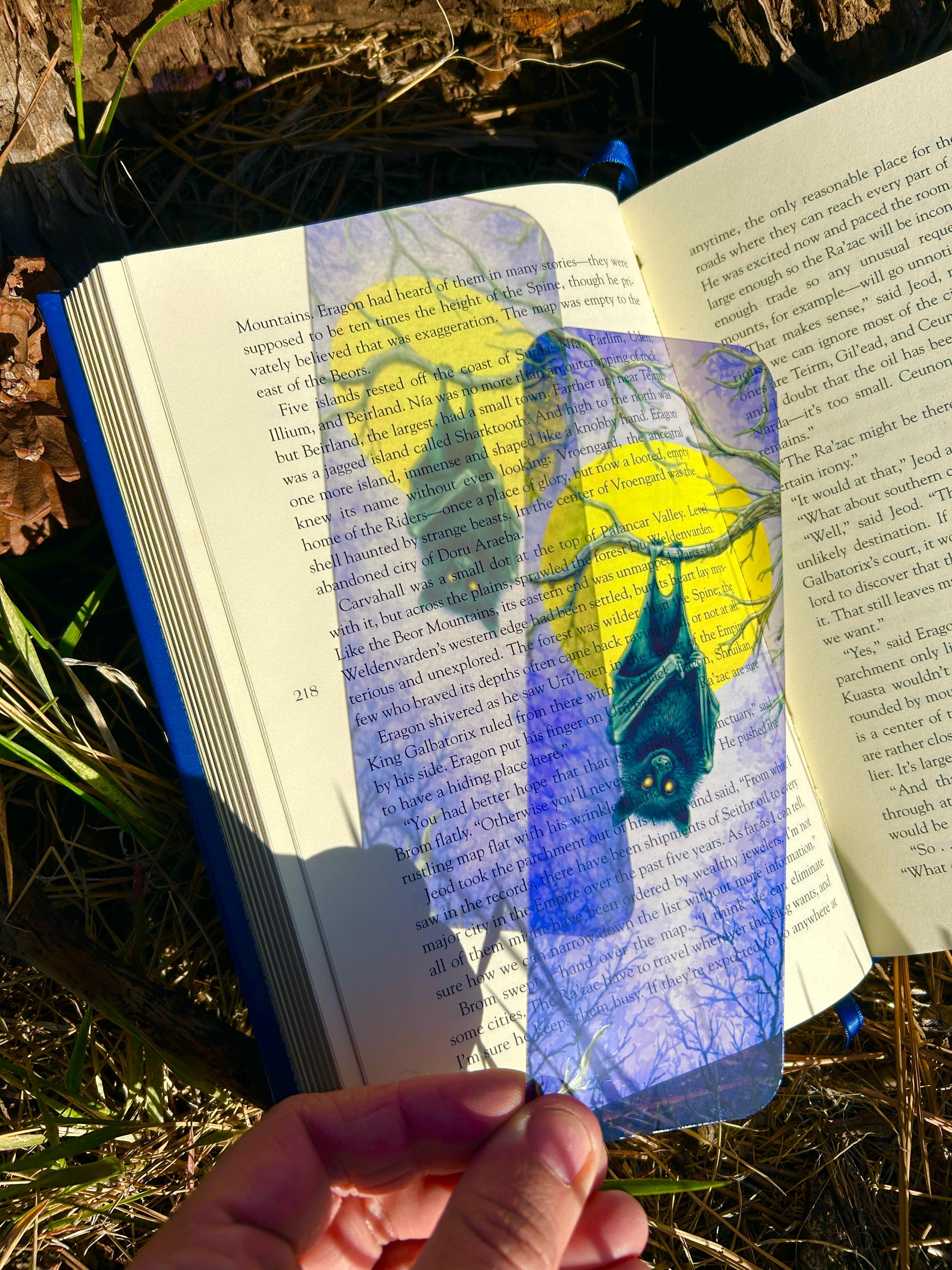 Cute Bat Halloween Sun Catcher & Bookmark