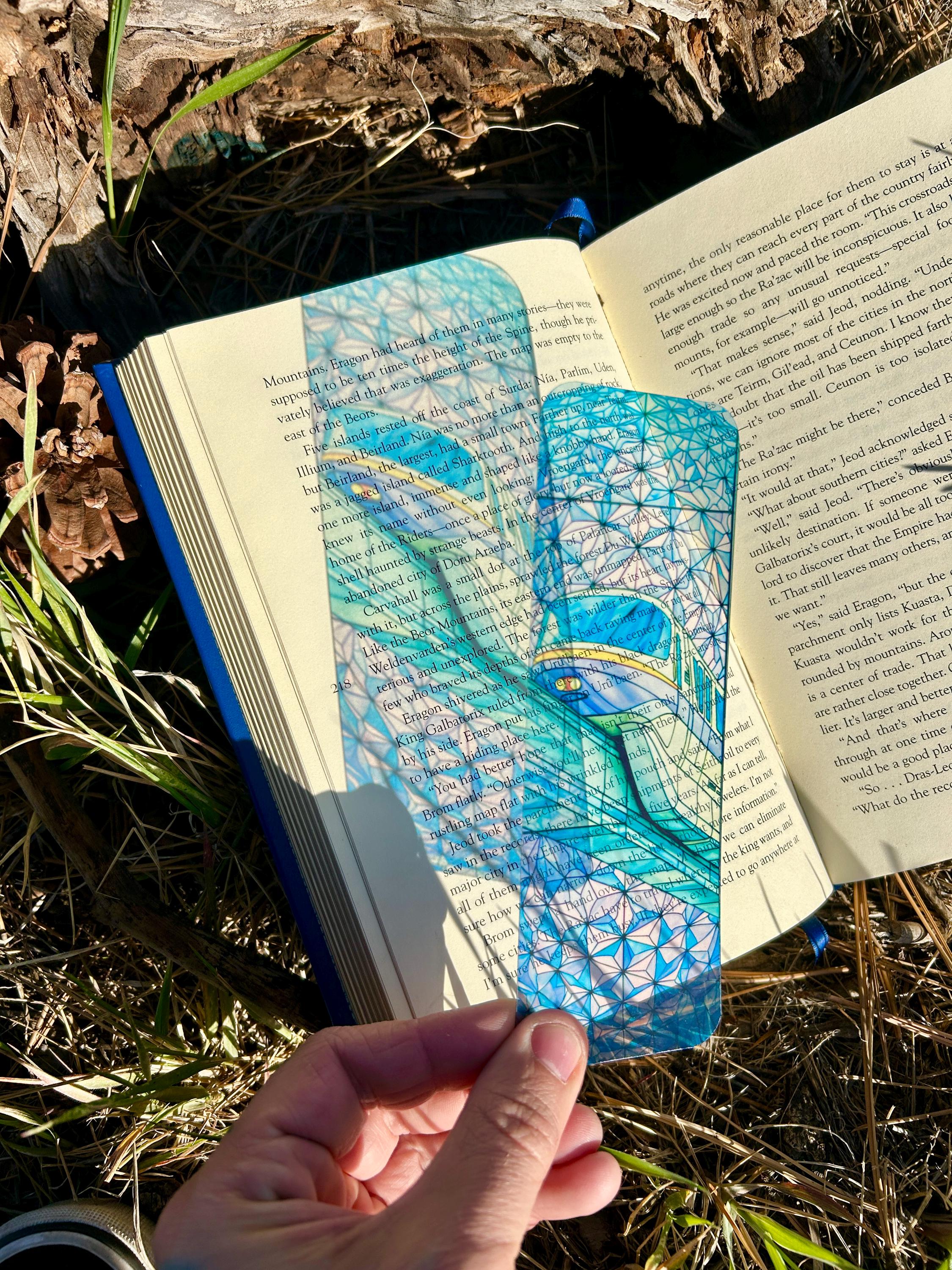 Adam The Woo Monorail Stained Glass Bookmark Theme Park Style