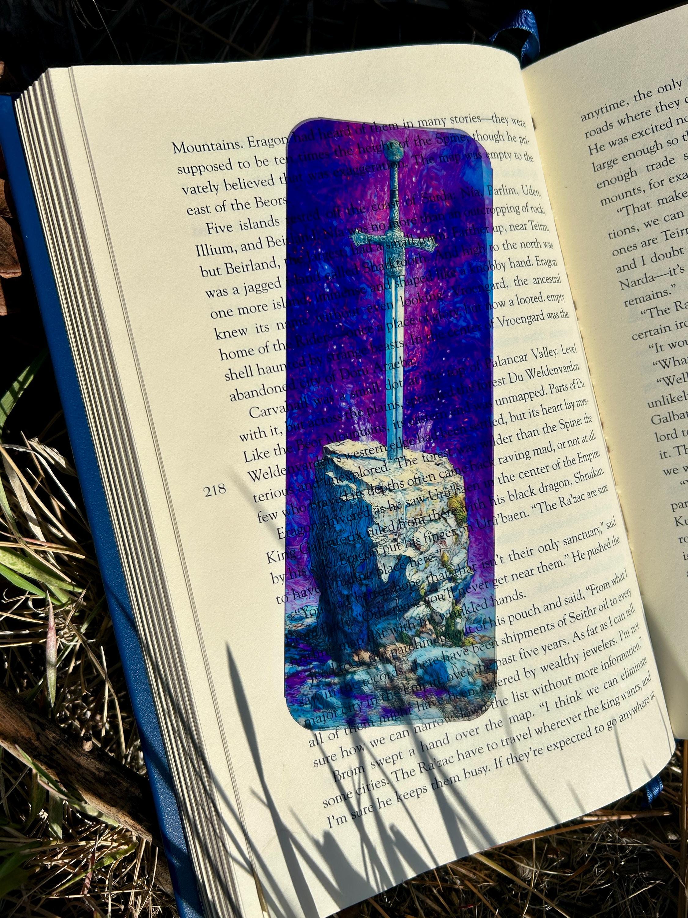 Sword in Stone Stained Glass Suncatcher, Medieval Fantasy Legend Inspired Art, Mythic Excalibur Window Style, Enchanted Castle