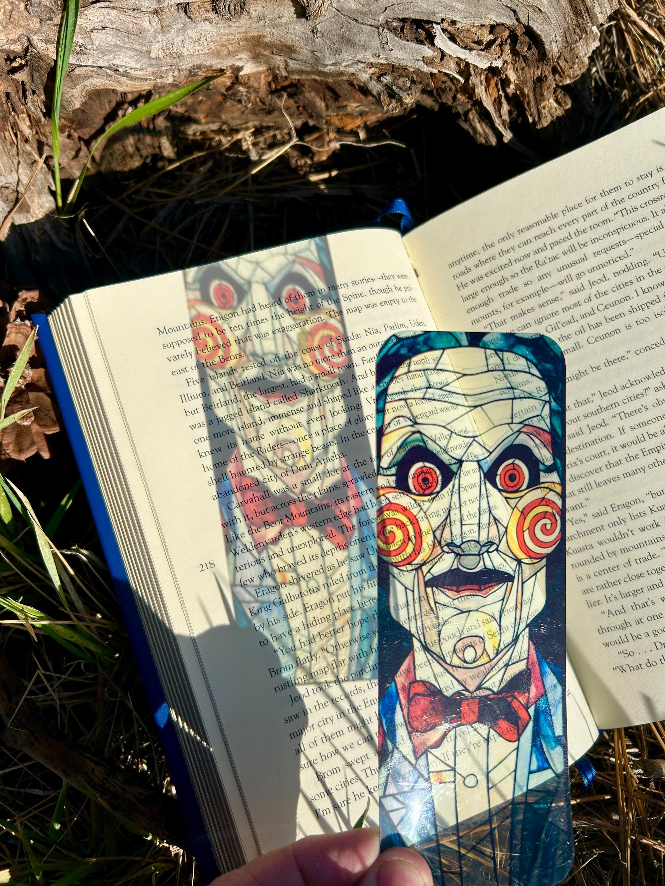 Horror Stained Glass Suncatcher, Jig Gothic Saw Home Decor, Dark Aesthetic Gift, Horror Movie Fan Art. Wanna play a game?