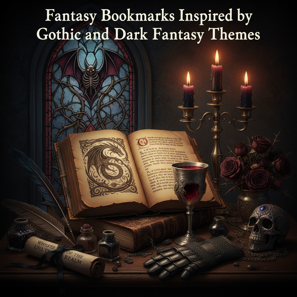 Fantasy Bookmarks Inspired by Gothic and Dark Fantasy Themes