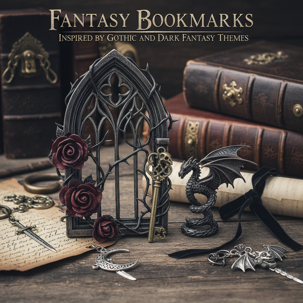 Fantasy Bookmarks Inspired by Gothic and Dark Fantasy Themes
