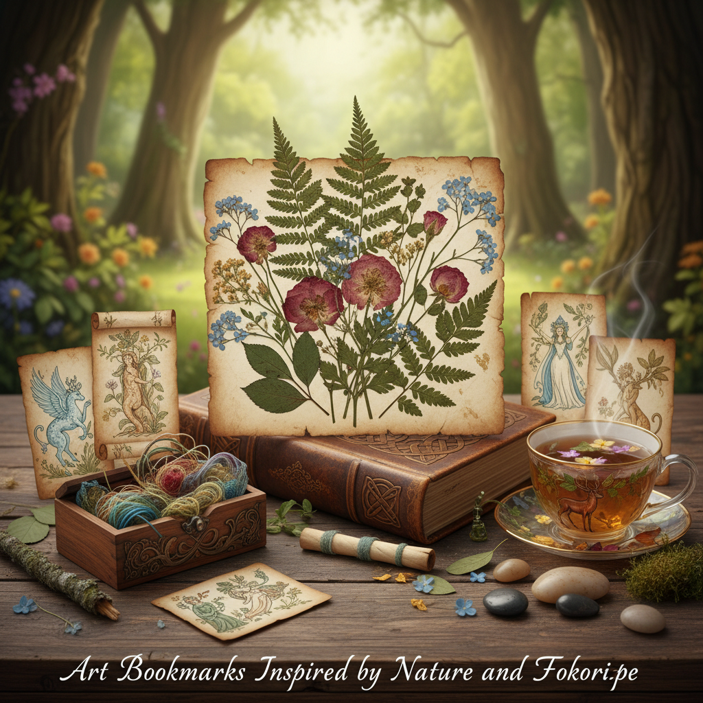 Art Bookmarks Inspired by Nature and Folklore