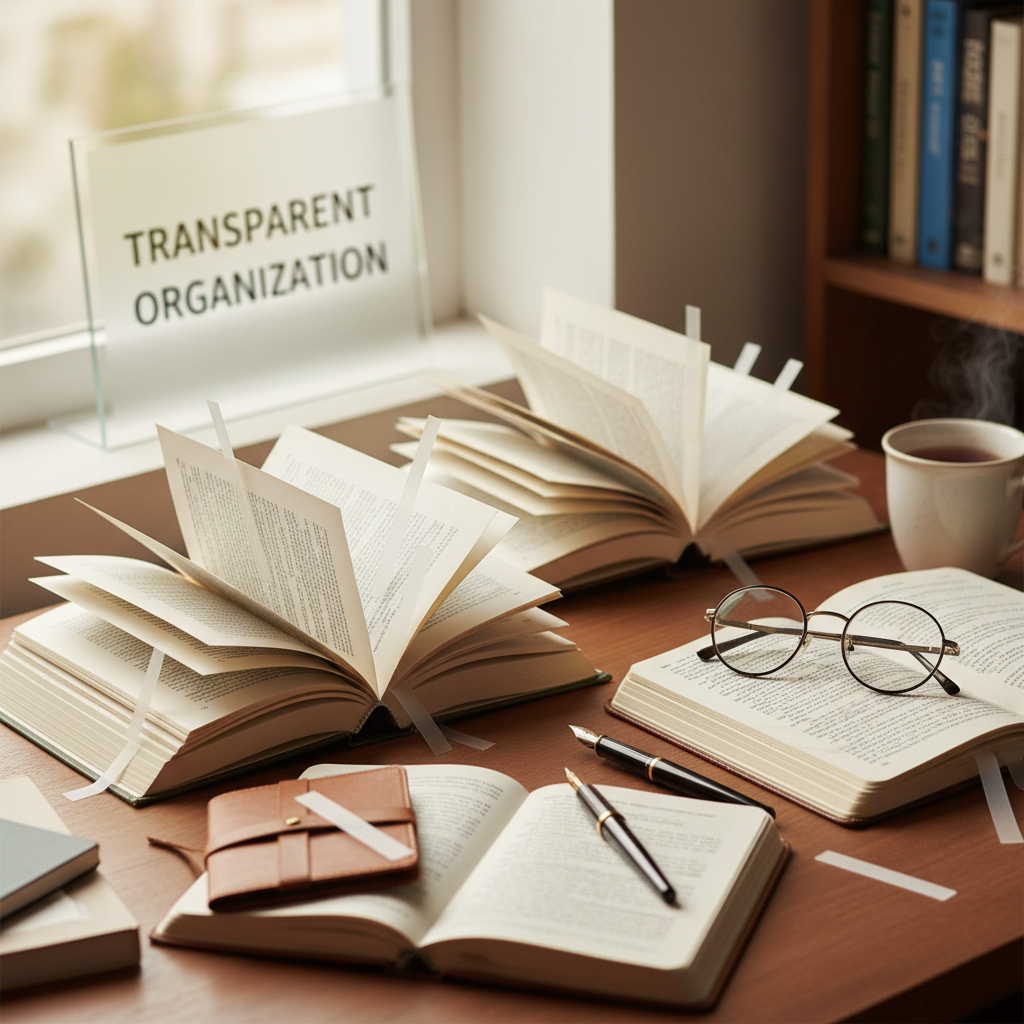 How Transparent Bookmarks Help Readers Stay Organized