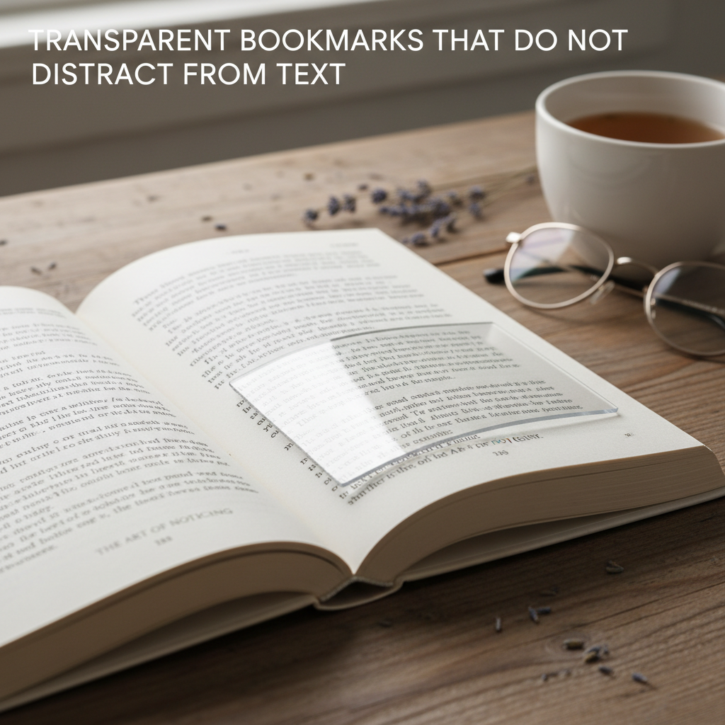 Transparent Bookmarks That Do Not Distract From Text