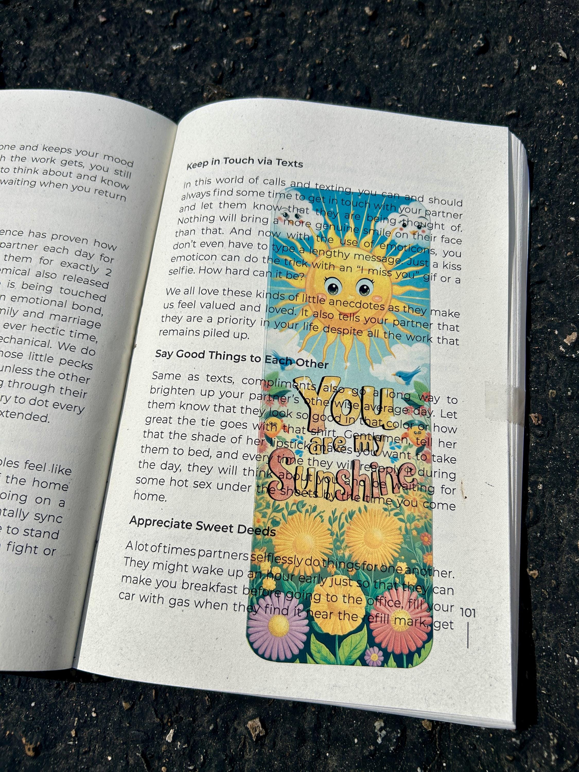 You Are My Sunshine Bookmark – Cute Teacher Gift, Preschool Appreciation, Sunny Inspirational Book Accessory