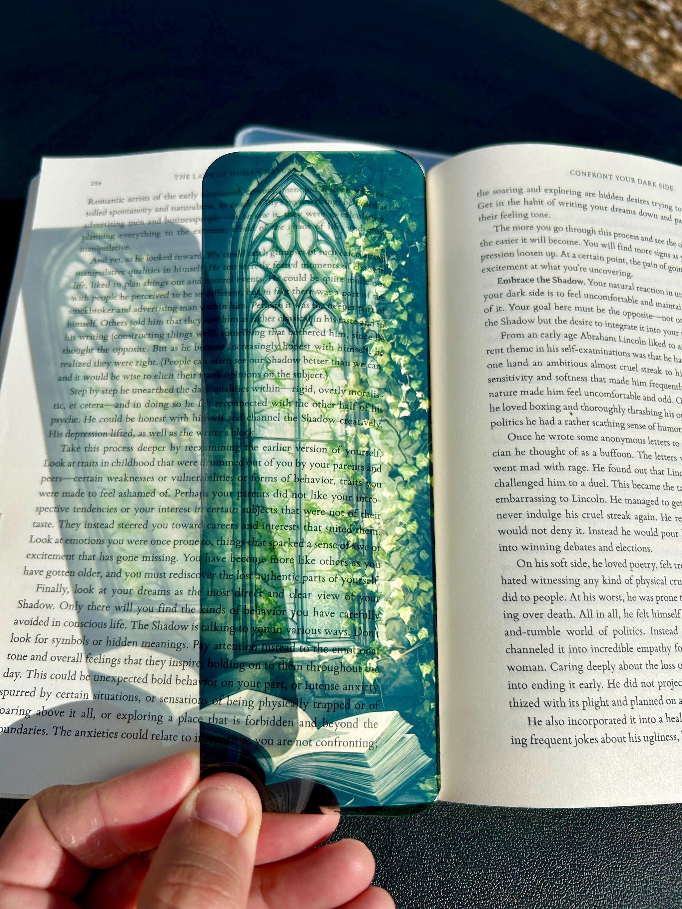 Gothic Window Bookmark | Ivy Castle | Fantasy Book Art | Stained Glass ...