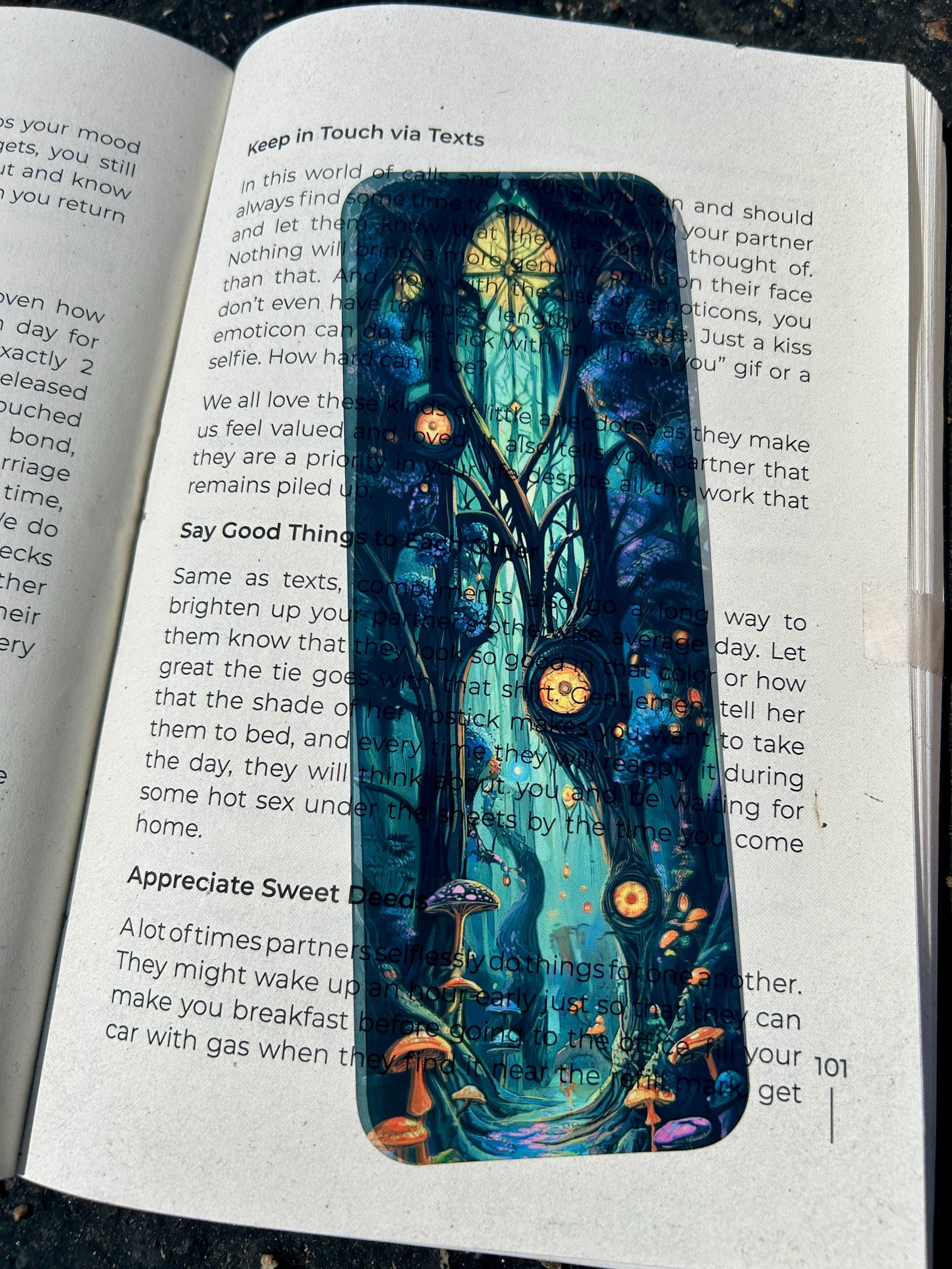 Dark Enchanted Forest Bookmark – Mysterious Gothic Fantasy, Spooky Woodland Vibes