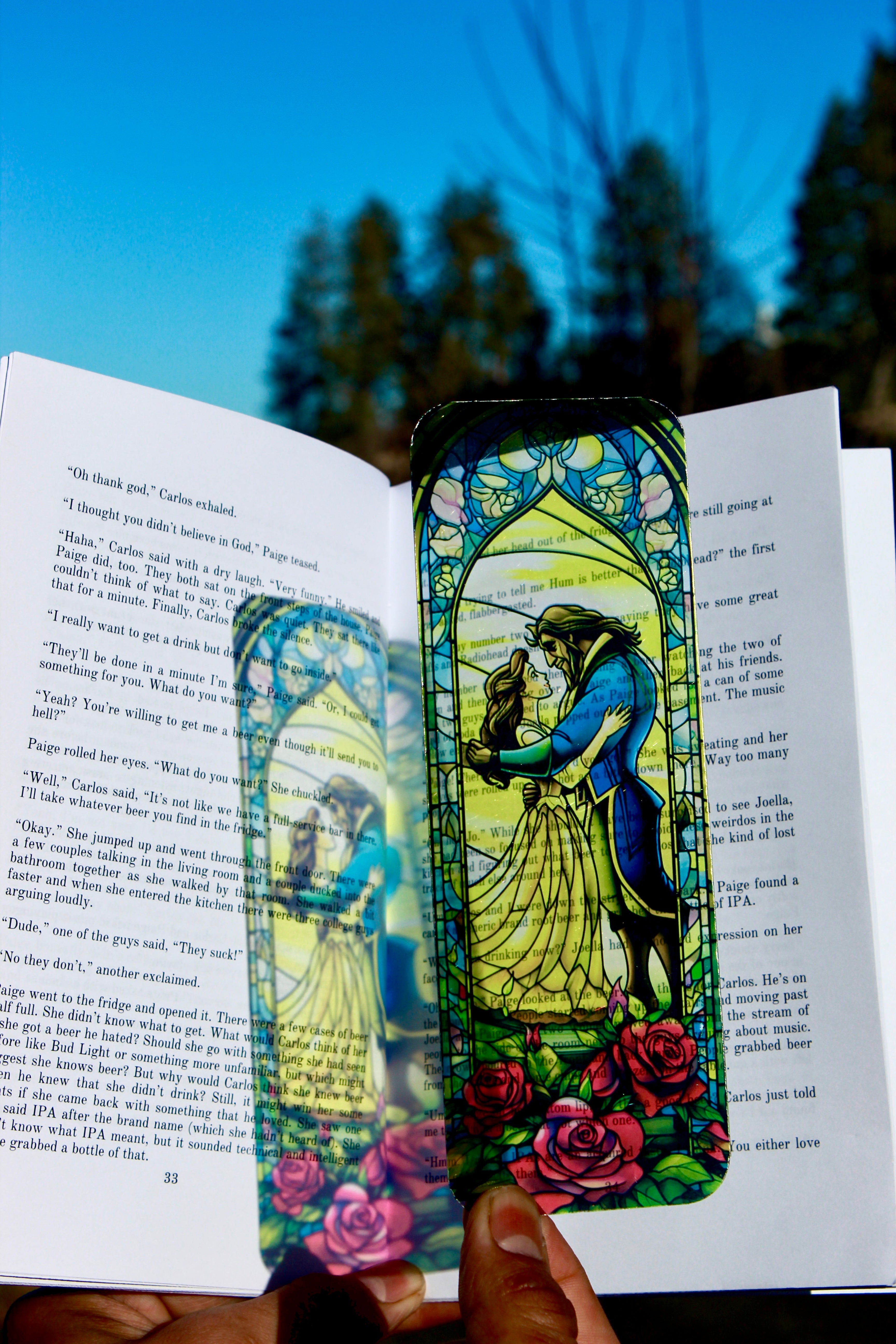Enchanted Bookmark – Beauty and the Beast Inspired, Fairy Tale Book Accessory, Magical Gift for Book Lovers & Diz Fans
