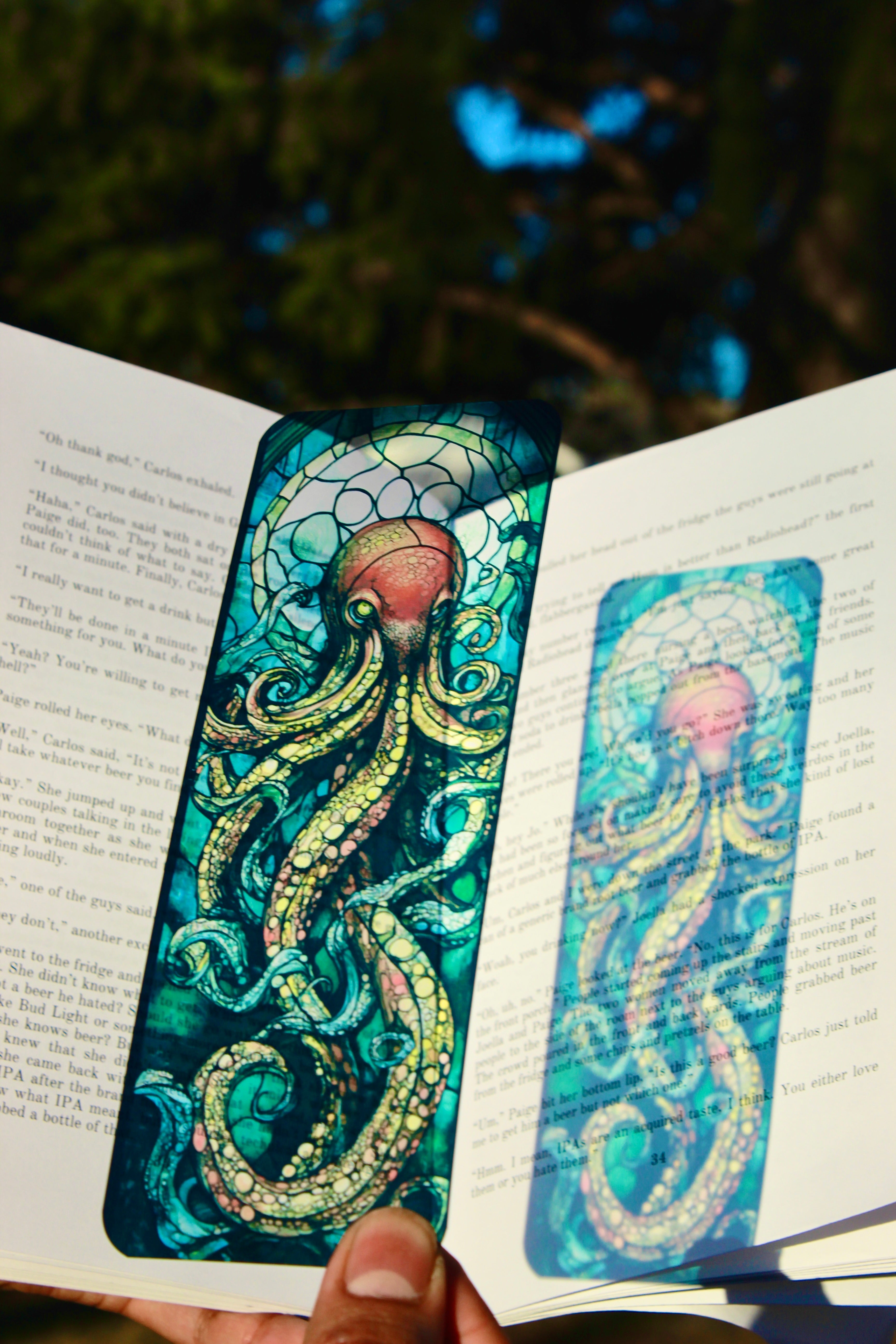 Kraken Octopus Bookmark – Handmade Mythical Sea Creature Bookmark, Fantasy Book Lover Gift, Ocean-Inspired, Nautical Themed Bookmark