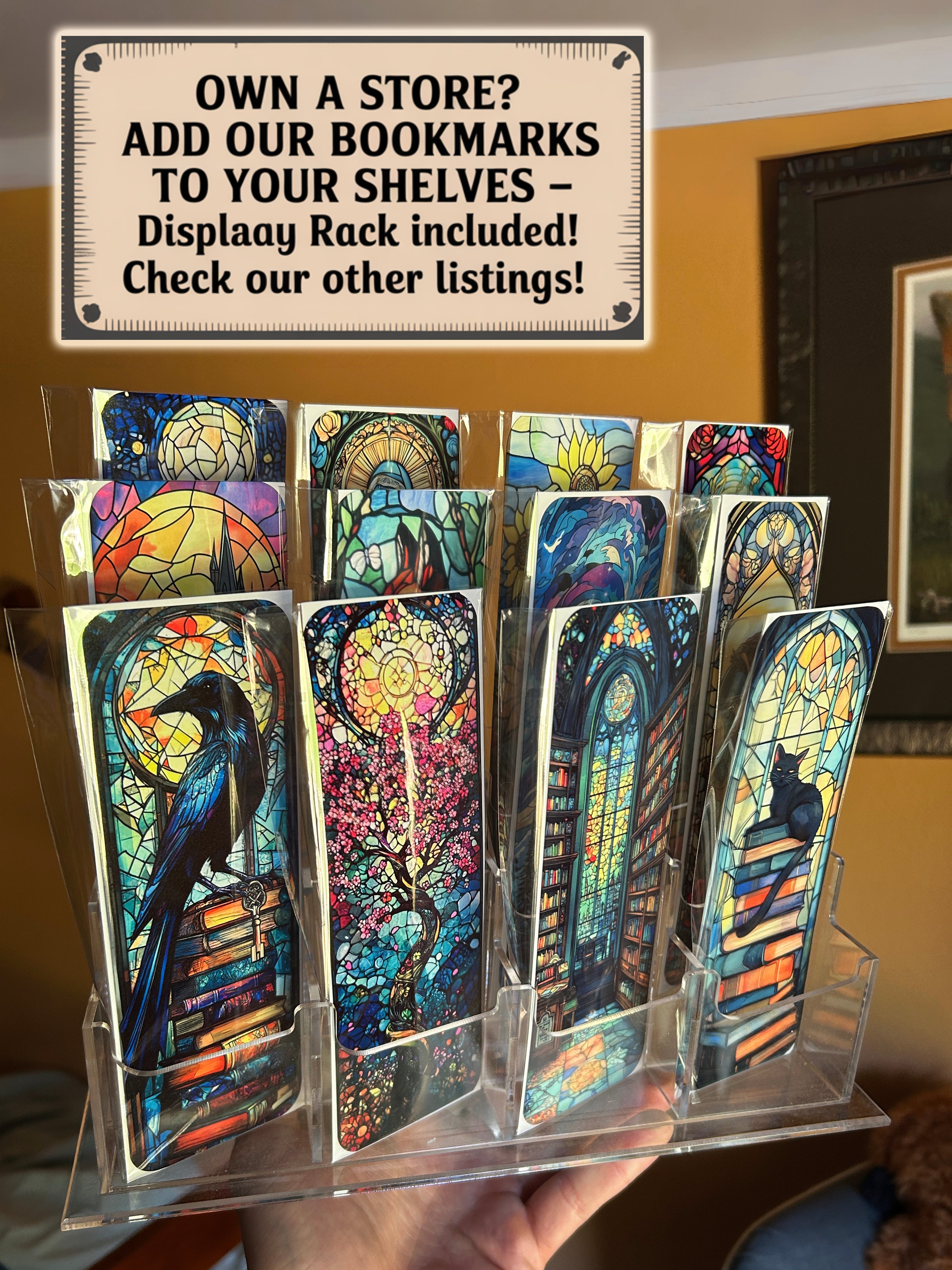 Lotus Flower Stained Glass Bookmark – Elegant Spiritual